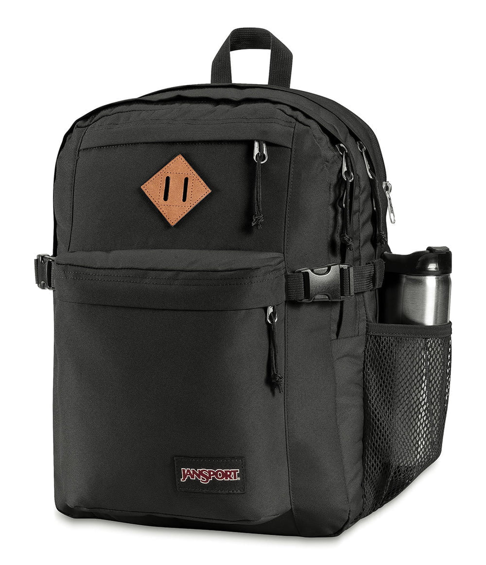 JanSport Main Campus Backpack - Durable Laptop Backpack for School & College, Travel & Work - Black (Fits 15