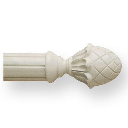 Finial Company Fluted Wood Pole - Walnut Gold with Gray Accents - Elegant Decorative Column for Home, Office & Wedding Decor
