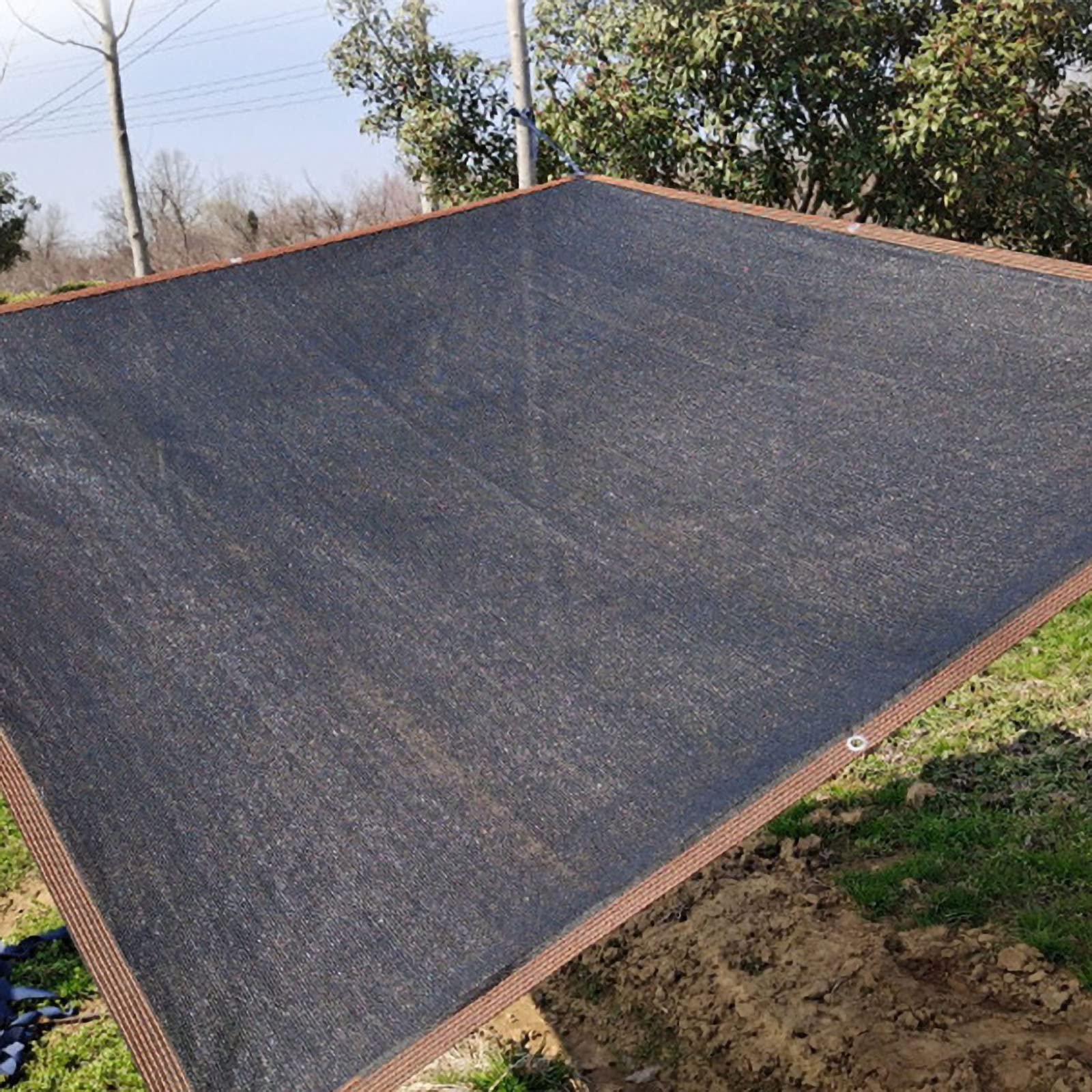 YISUPP 5x5m Rectangle Sun Shade Sail - 90% UV Blocking Shade Cloth for Garden, Greenhouse, Pergola, Balcony & Courtyard - Durable Outdoor Sun Protection (Black, 16.4x16.4ft) - Perfect for Patio, Poolside & Backyard Relaxation