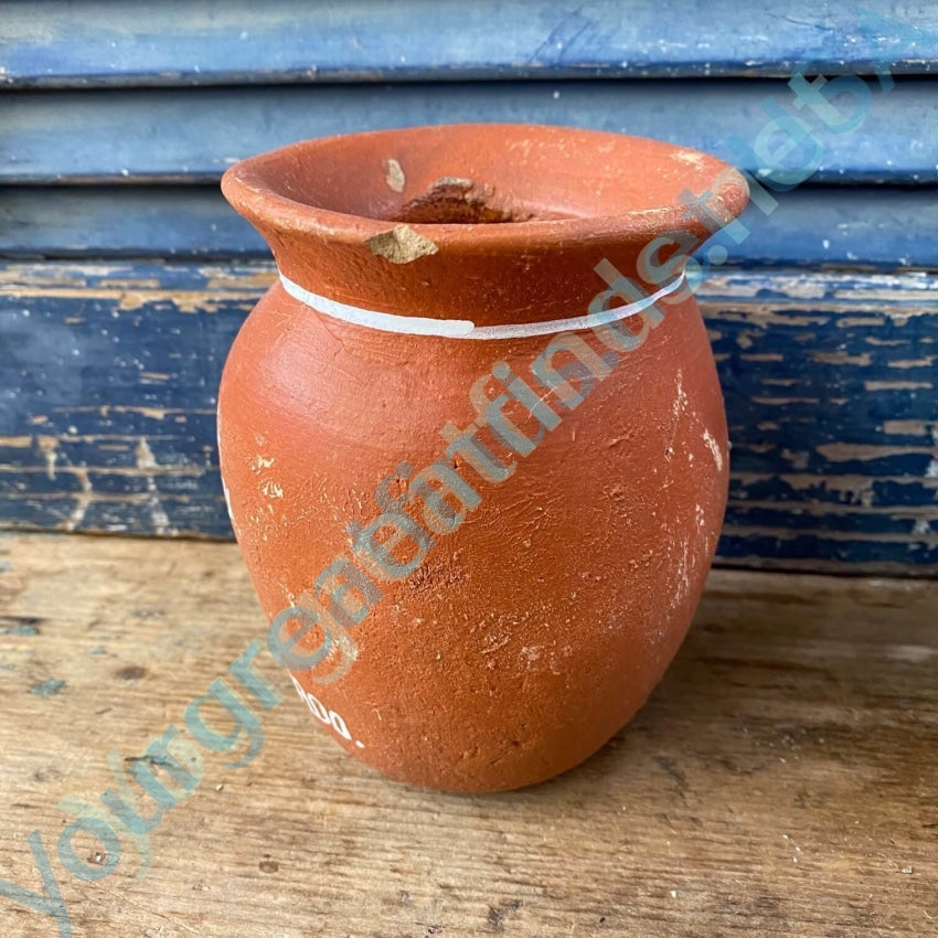 Vintage Mexican Red Terra Cotta Flower Pot - Handcrafted Clay Planter for Succulents, Herbs & Indoor Plants | Perfect for Home Decor, Garden & Patio