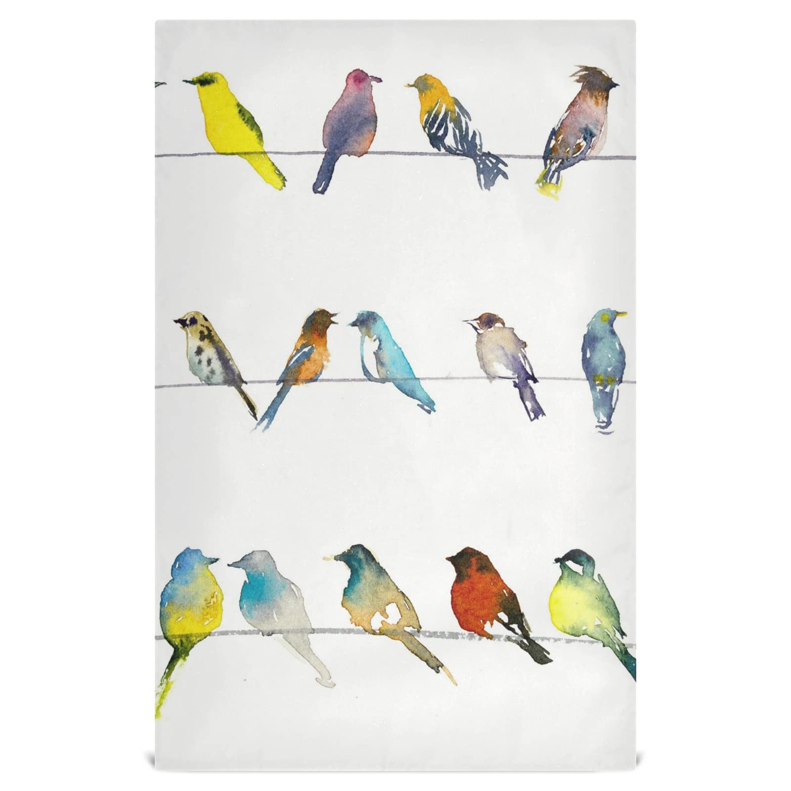 Premium Naanle Watercolor Bird Kitchen Towels - 4 Pack Reusable, Absorbent & Fast Drying Dish Cloths (28x18 in) - Perfect for Home Kitchen, Tea Towels, Bar Towels & Cleaning Tasks