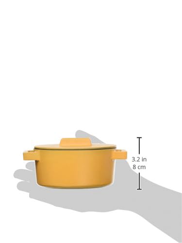 Sambonet Terra Cotto Cast Iron Vanilla Casserole Oven Dish 5.1 x 3.9 Inches - Perfect for Baking, Roasting & Serving Dishes - Ideal for Home Kitchen & Restaurant Use