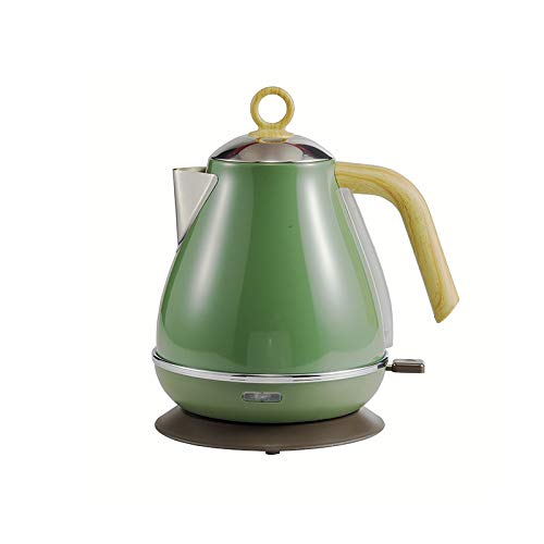 Modenny 1.8L Electric Kettle Stainless Steel Retro Tea Water Boiler with Beautiful Floral Pattern - Fast Heating 220-240V for Home & Office (D-Green) - Perfect for Making Tea, Coffee, Instant Noodles & Hot Beverages