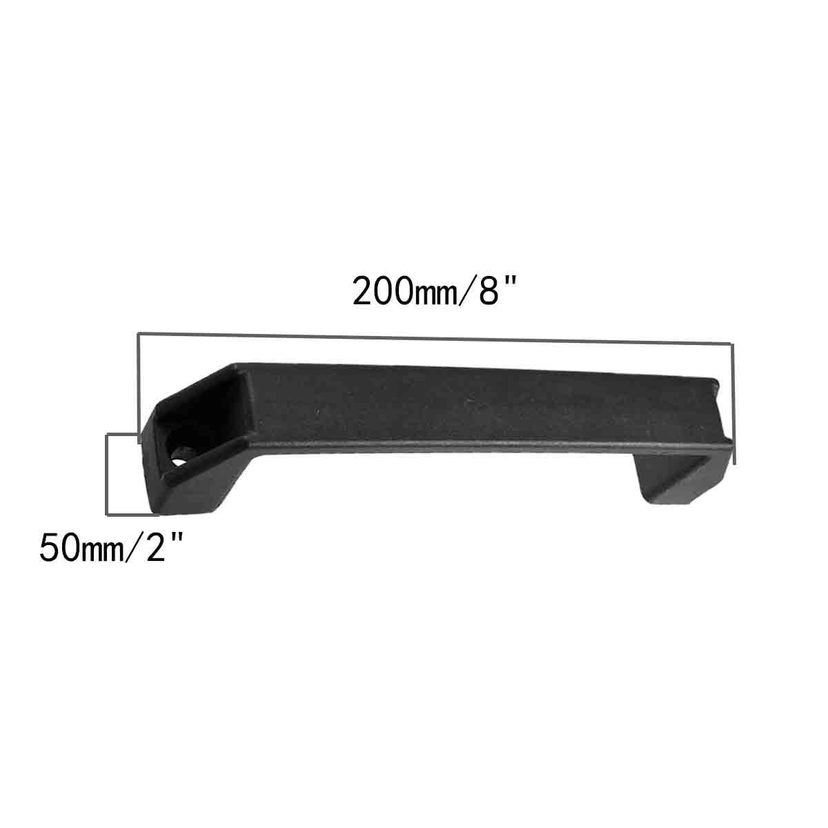 8 Inch Black Plastic Cabinet Puller Handle - 2 Pack - Durable Hardware Handles for Drawers & Cabinets - Perfect for Kitchen, Bathroom & Office Furniture