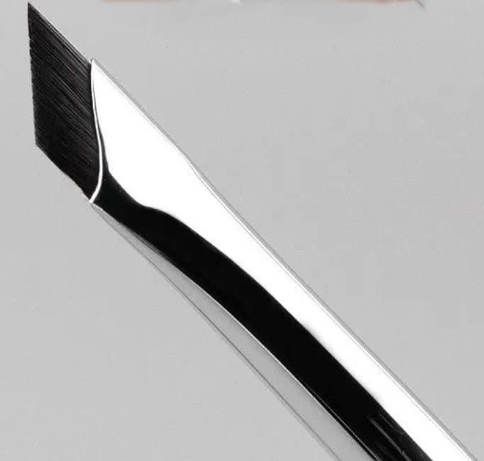 PRO Precision Gel Eyeliner Brush - Ultra Thin Fine Angle Blade for Gel & Powder - Flat Eyebrow & Waterline Brush - Professional Makeup Detail Brush - Perfect for Winged Liner & Smokey Eyes - Great Gift for Makeup Lovers & Moms