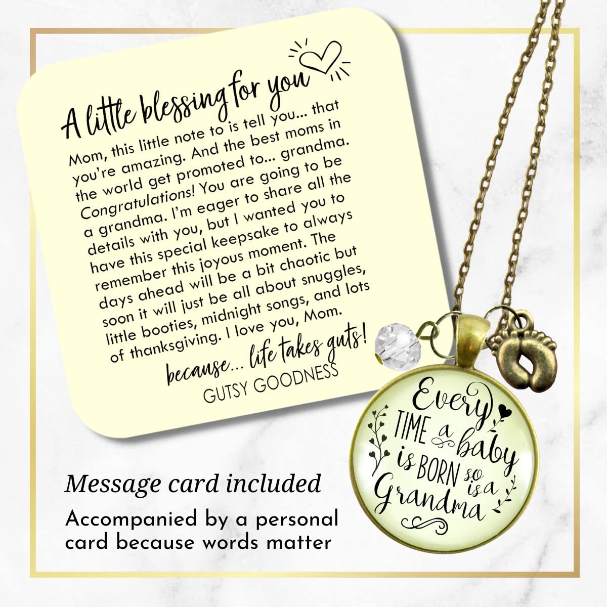 Grandma Necklace for Pregnancy Announcement - 24