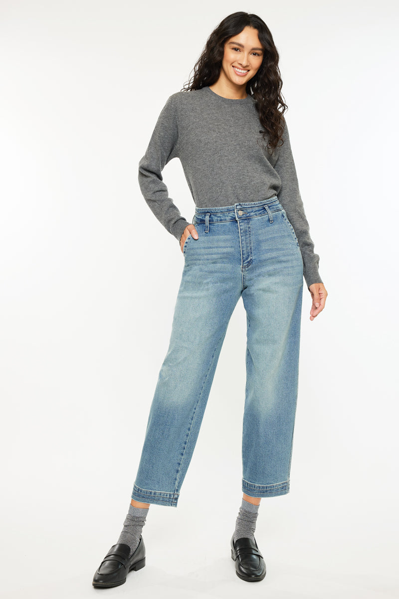 Devina Ultra High Rise Tapered Leg Jeans for Women - Stretchy Denim Pants with Comfort Fit - Perfect for Casual Wear, Office & Date Night Outfits