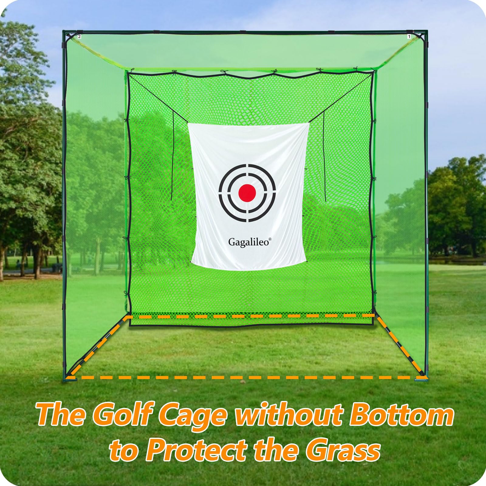 Premium Heavy Duty Golf Practice Hitting Net for Backyard & Indoor Use - Portable Golf Driving Cage with Sturdy Frame - Perfect for Home Training, Driving Range Practice & Backyard Golf Sessions
