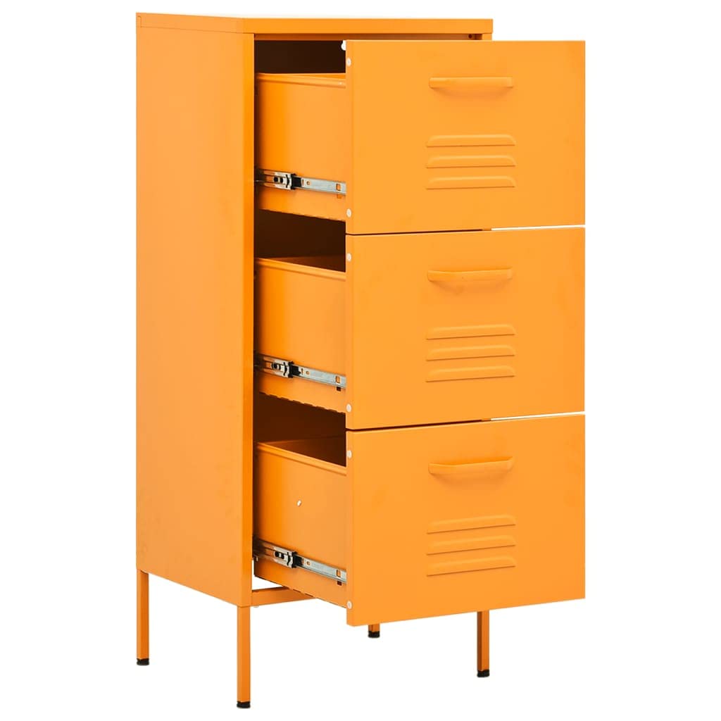 Mustard Yellow Steel Storage Cabinet 16.7