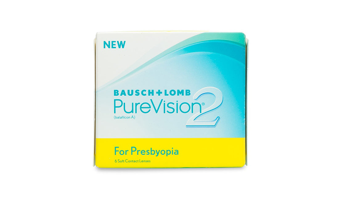 Pure Vision 2 Multifocal Contact Lenses (6 Pack) - Premium Comfort for Presbyopia & Multifocal Vision Correction - Perfect for Work, Reading & Daily Activities