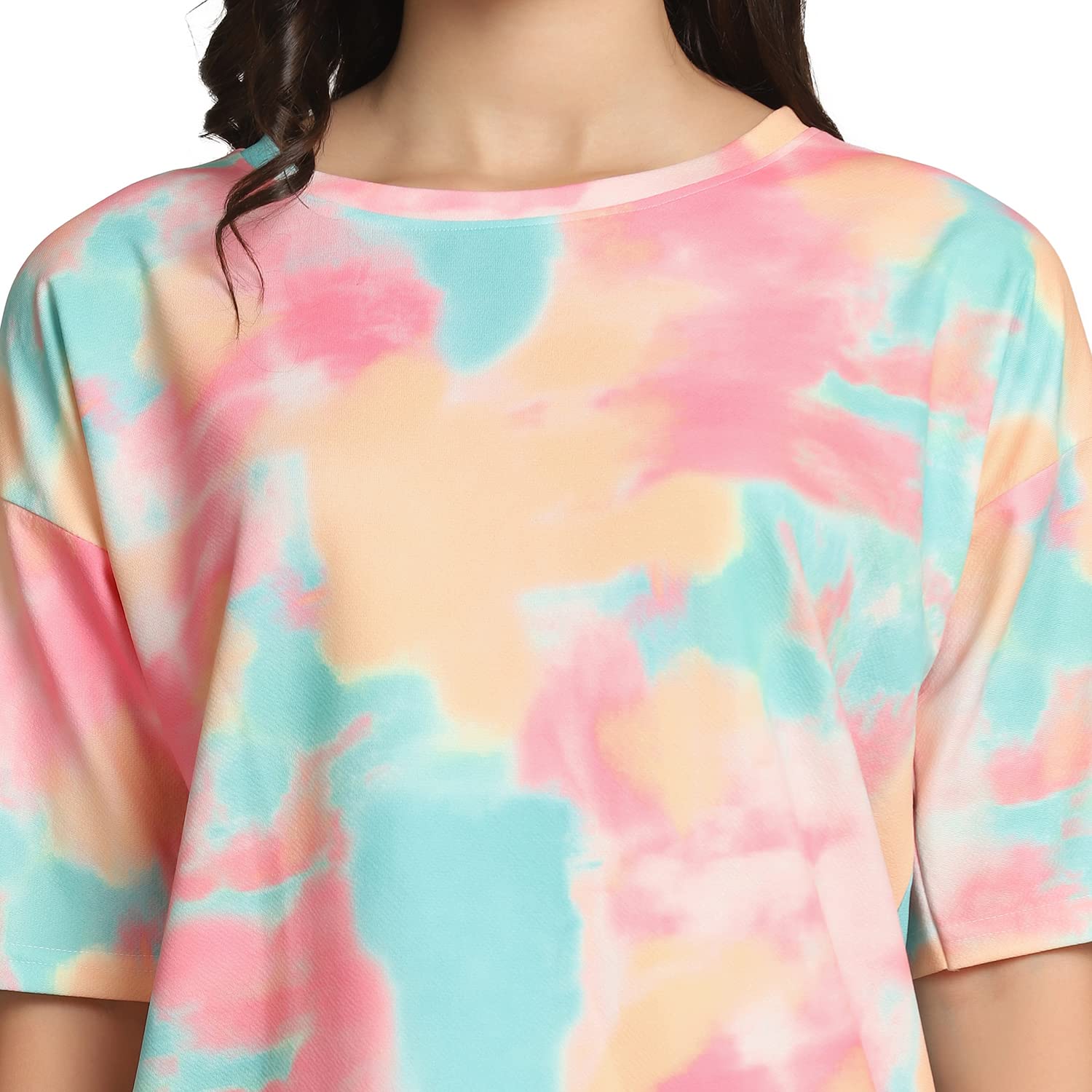 Dhruvi Trendz Women's Oversized T-Shirt - Casual Loose Fit Cotton Tee for Everyday Wear | Perfect for Lounge, Streetwear & Summer Outfits