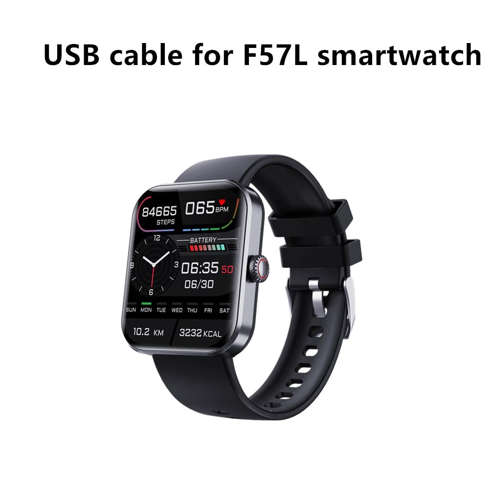Magnetic USB Charging Cable for F57l Smartwatch - Fast Charging & Secure Connection - Perfect for Home, Office, and Travel Use (Black)