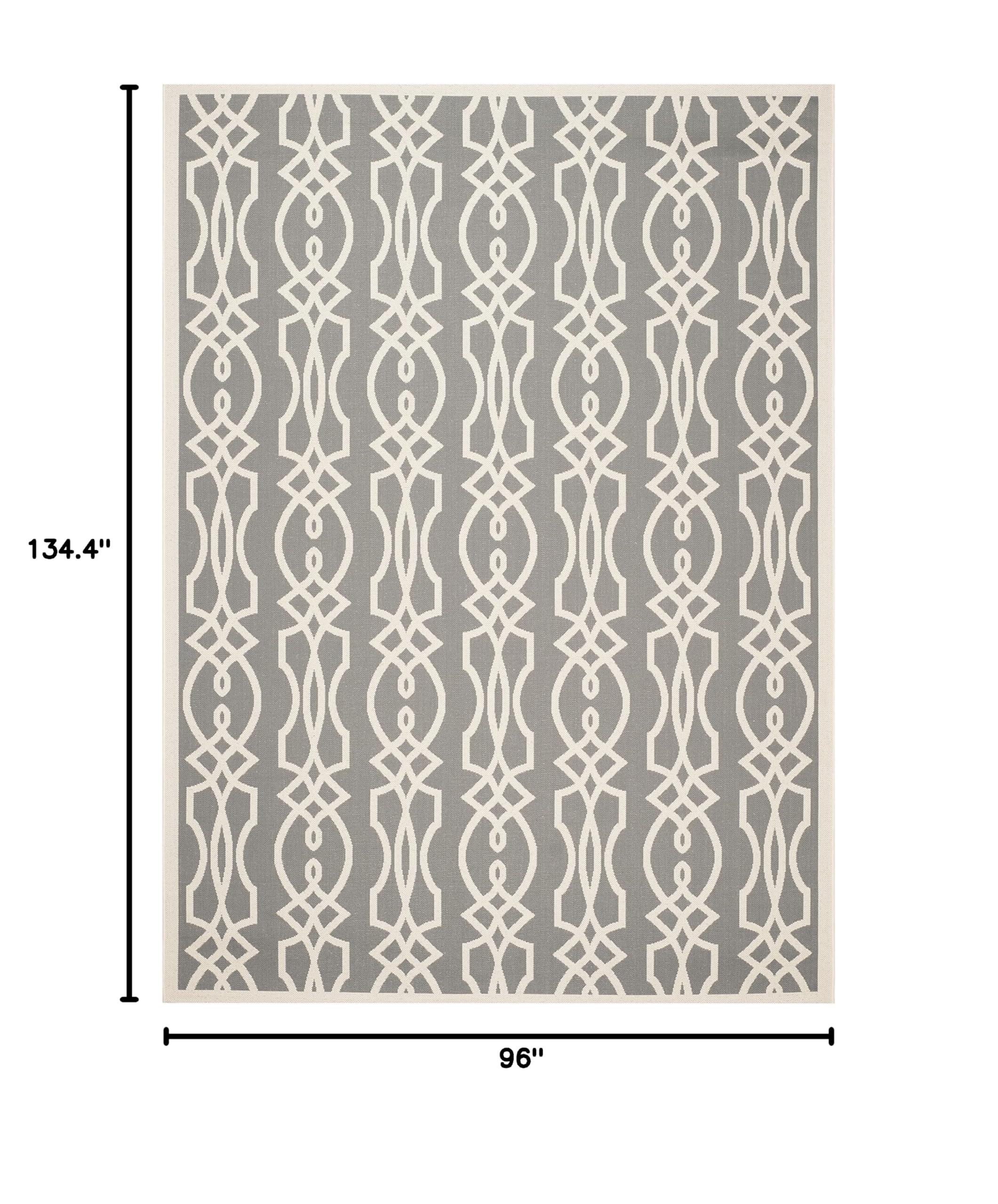Martha Stewart x Safavieh 8x11.2 ft Cement Indoor Outdoor Waterproof Rug - Easy Clean, Stain Resistant for Patio, Backyard, Mudroom, Porch, Deck & High Traffic Areas