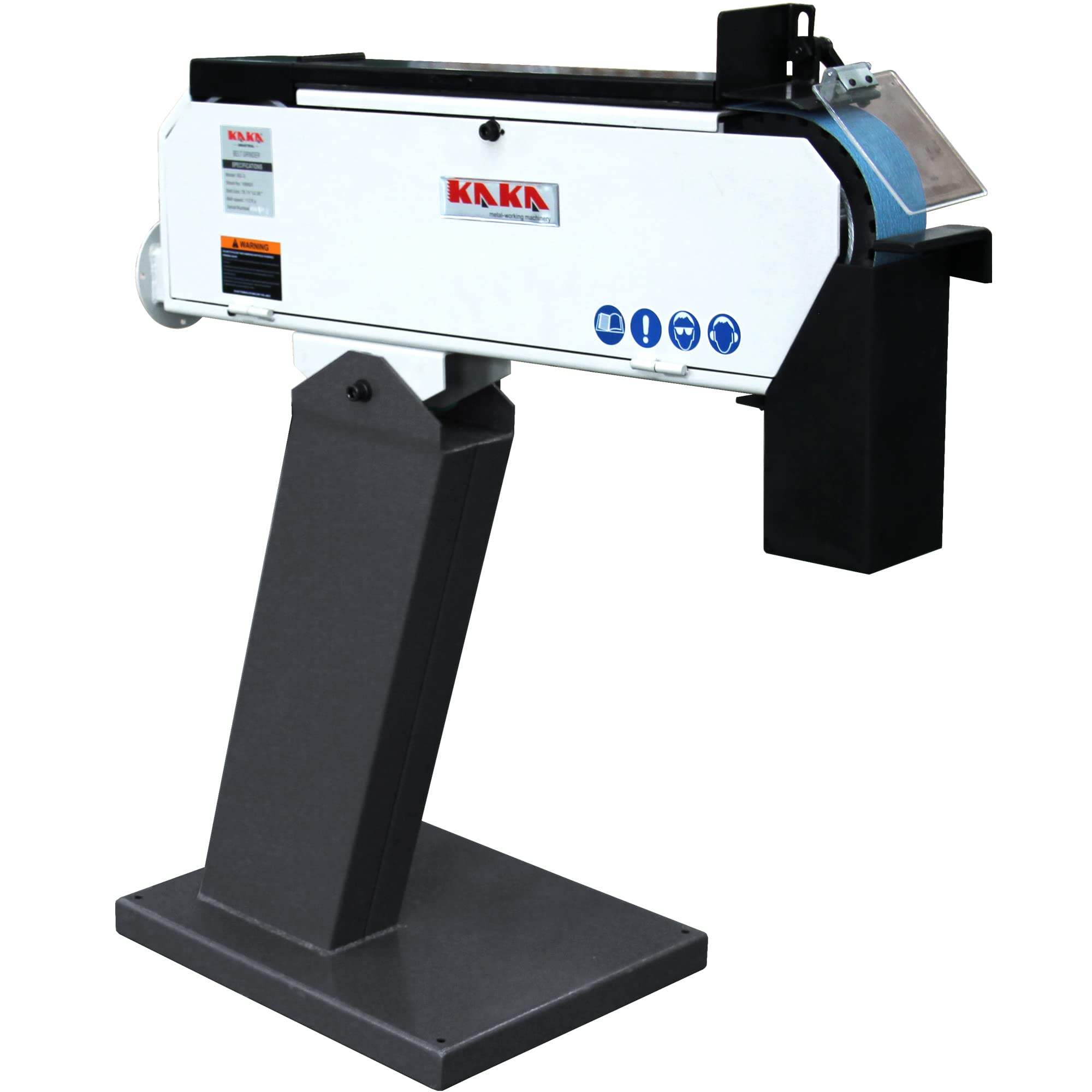 KAKA INDUSTRIAL BG-3 Professional 3x79 Inch Belt Grinder & Sander - Heavy Duty Metal Grinding Machine with Cast Iron Base, 220V 60Hz 1PH - Perfect for Metalworking, Knife Making, Wood Sanding & DIY Projects