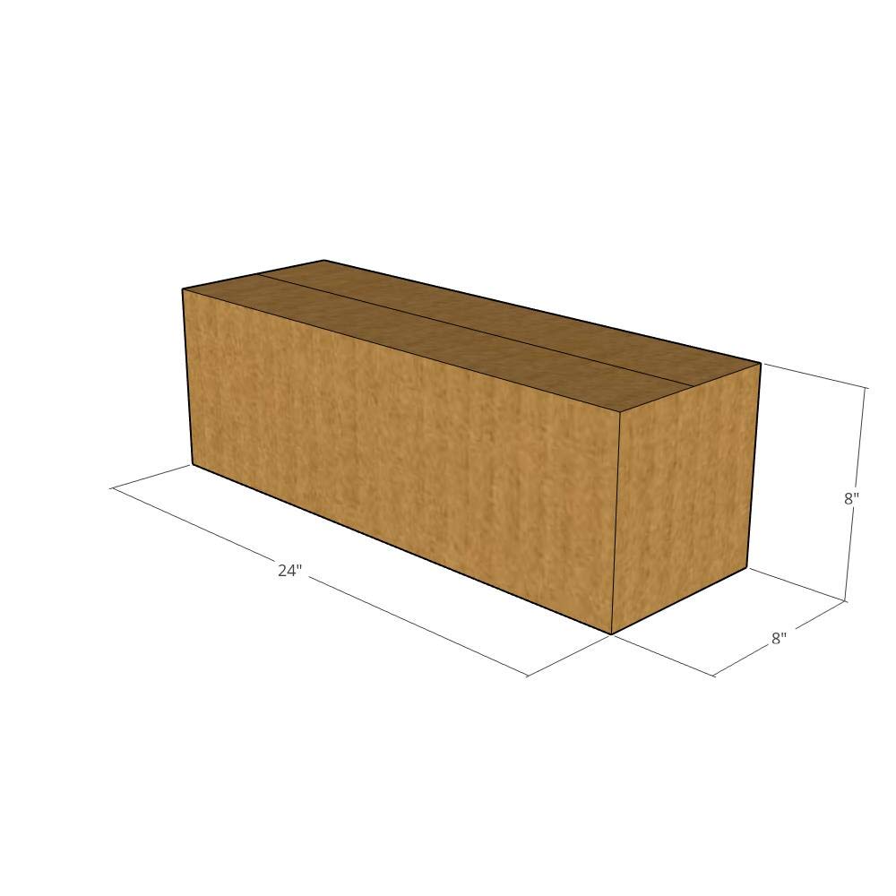 24x8x8 Inches 125-Pack 32 ECT New Corrugated Shipping Boxes - Heavy Duty Moving & Storage Boxes for Home, Office & Ecommerce Packaging