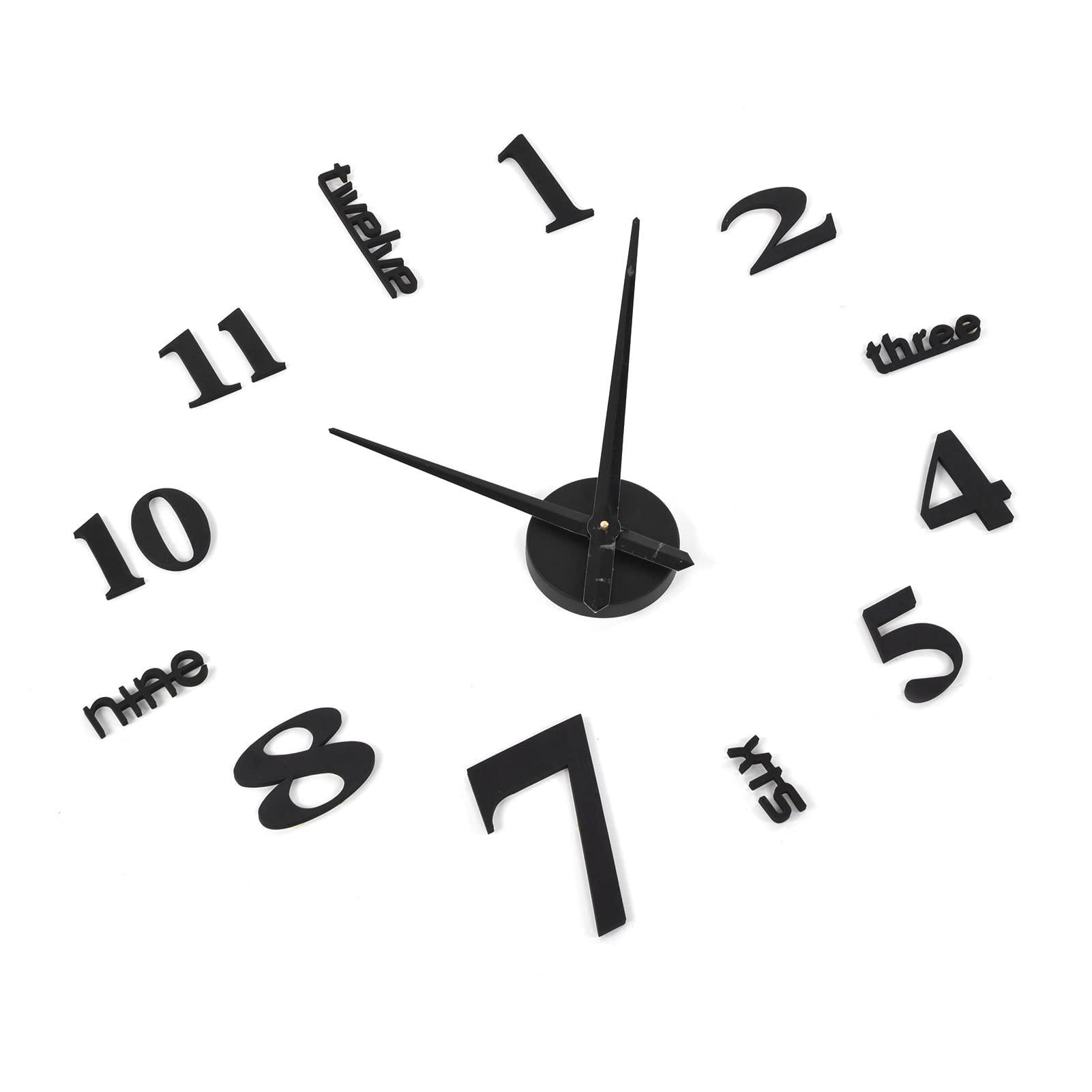 3D DIY Frameless Luminous Wall Clock - Modern Home & Office Decor for Living Room, Bedroom, Meeting Room - Creative Night Light & Unique Wall Art Gift Idea