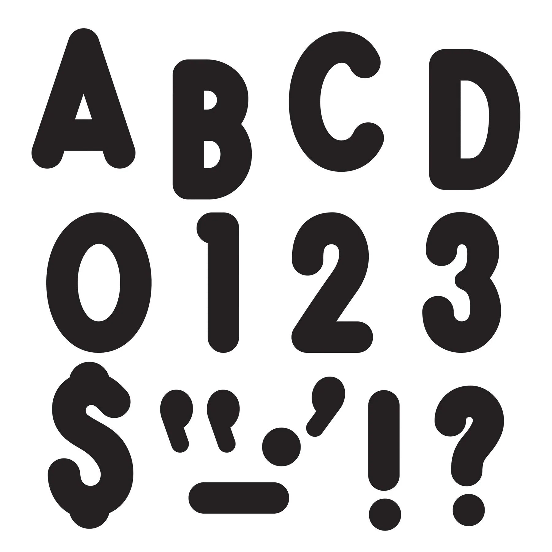Black 7 Inch Billboard Uppercase Ready Letters® - English/Spanish Alphabet Signage for Store Displays, Events & Classroom Decor