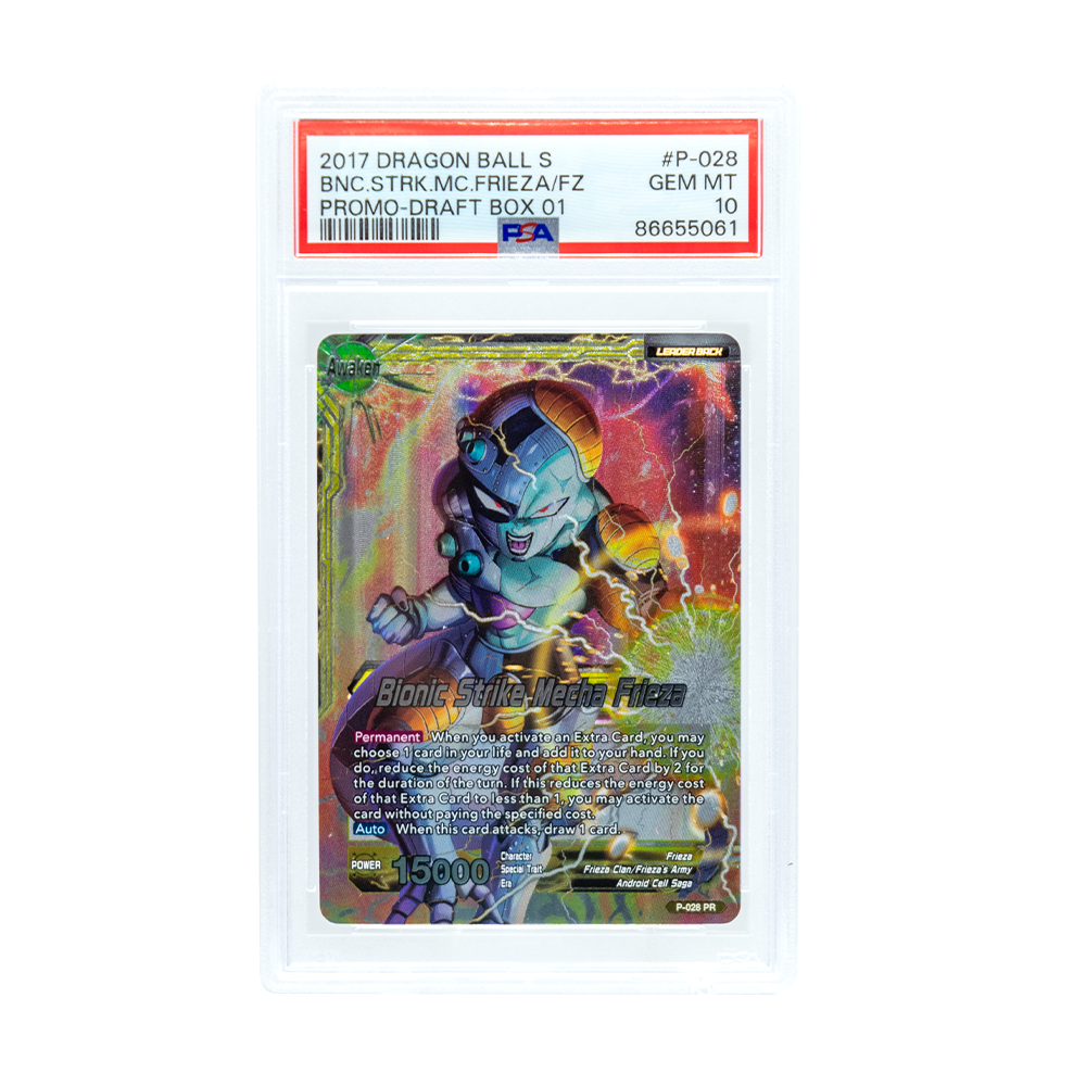 2017 Dragon Ball Super 1 BNC Strike Mecha Frieza #P028 PSA 10 Graded Card - Perfect for Collectors, Display & Anime Memorabilia Collections