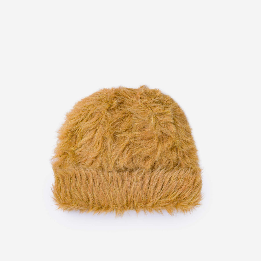 Verloop Knits Camel Faux Fur Beanie - Soft Winter Hat for Women & Men - Perfect for Cold Weather, Outdoor Activities & Fashion Accessories