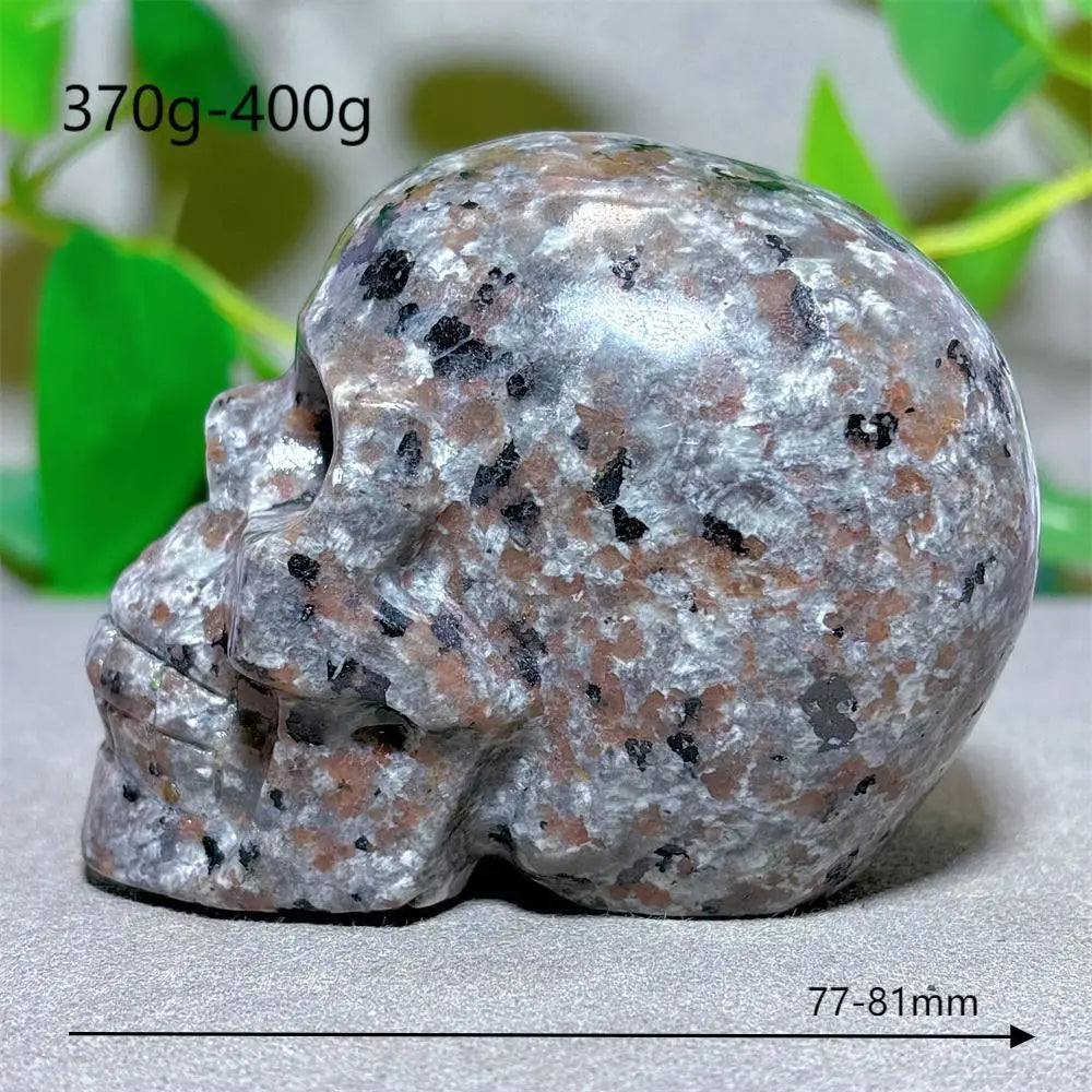 Yooperlite Skull Crystal - Natural Glowing Quartz Stone for Halloween Decor, Reiki Healing, Spiritual Energy & Unique Home Decor Gifts | Perfect for Meditation, Crystal Collections & Gothic Decorations