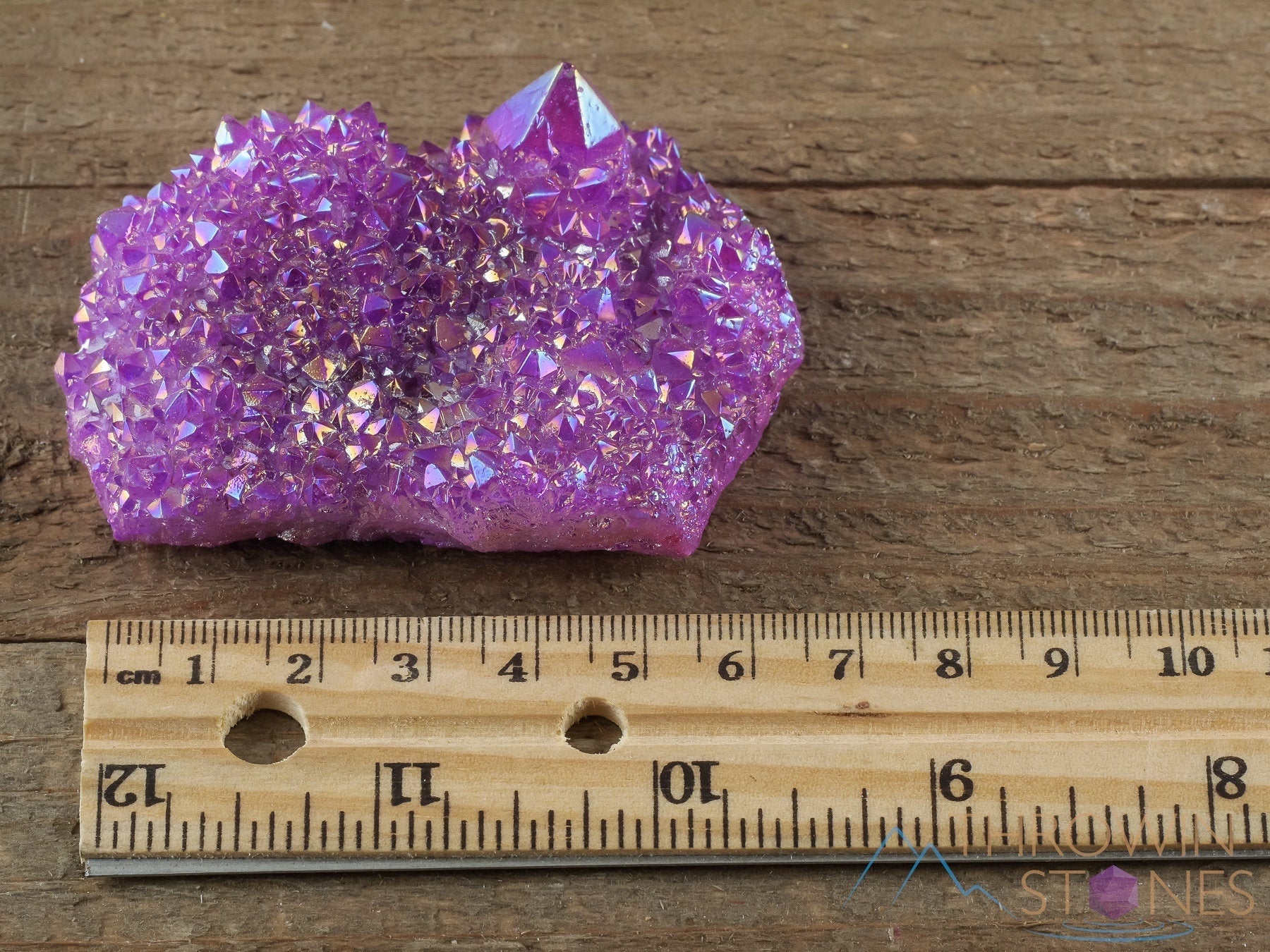 Natural Aura Quartz Crystal Cluster - Ruby Pink Rainbow Quartz for Healing, Meditation & Spiritual Growth | Metaphysical Decor, Home & Office Decoration