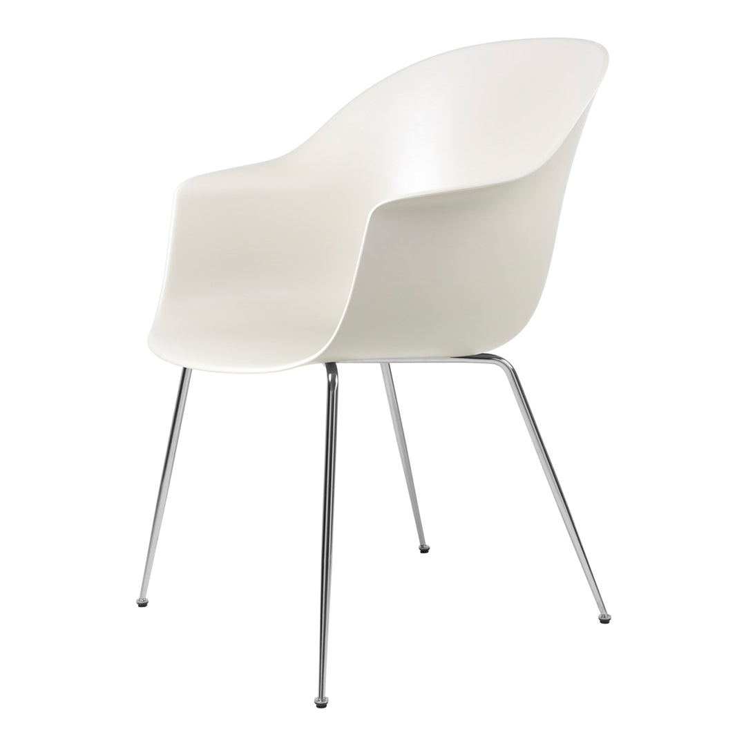 Modern Bat Dining Chair with Conic Base - Unupholstered Wooden Seat for Kitchen, Dining Room & Restaurant - Stylish & Comfortable Seating Solution