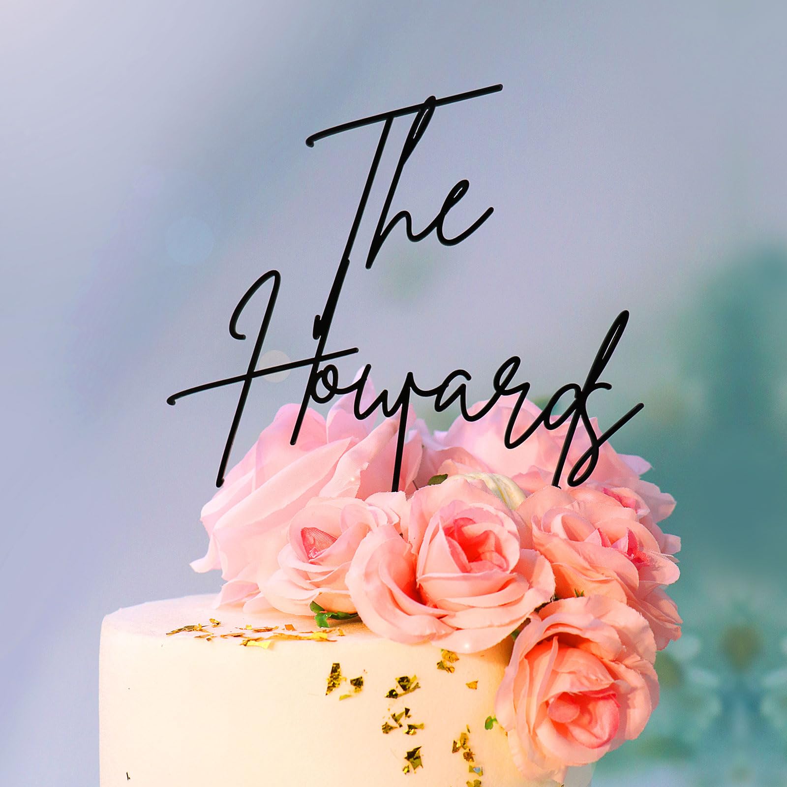 Custom Acrylic Wedding Cake Topper - Personalized Bride & Groom with 12 Color Options | Perfect for Anniversaries, Weddings & Special Celebrations