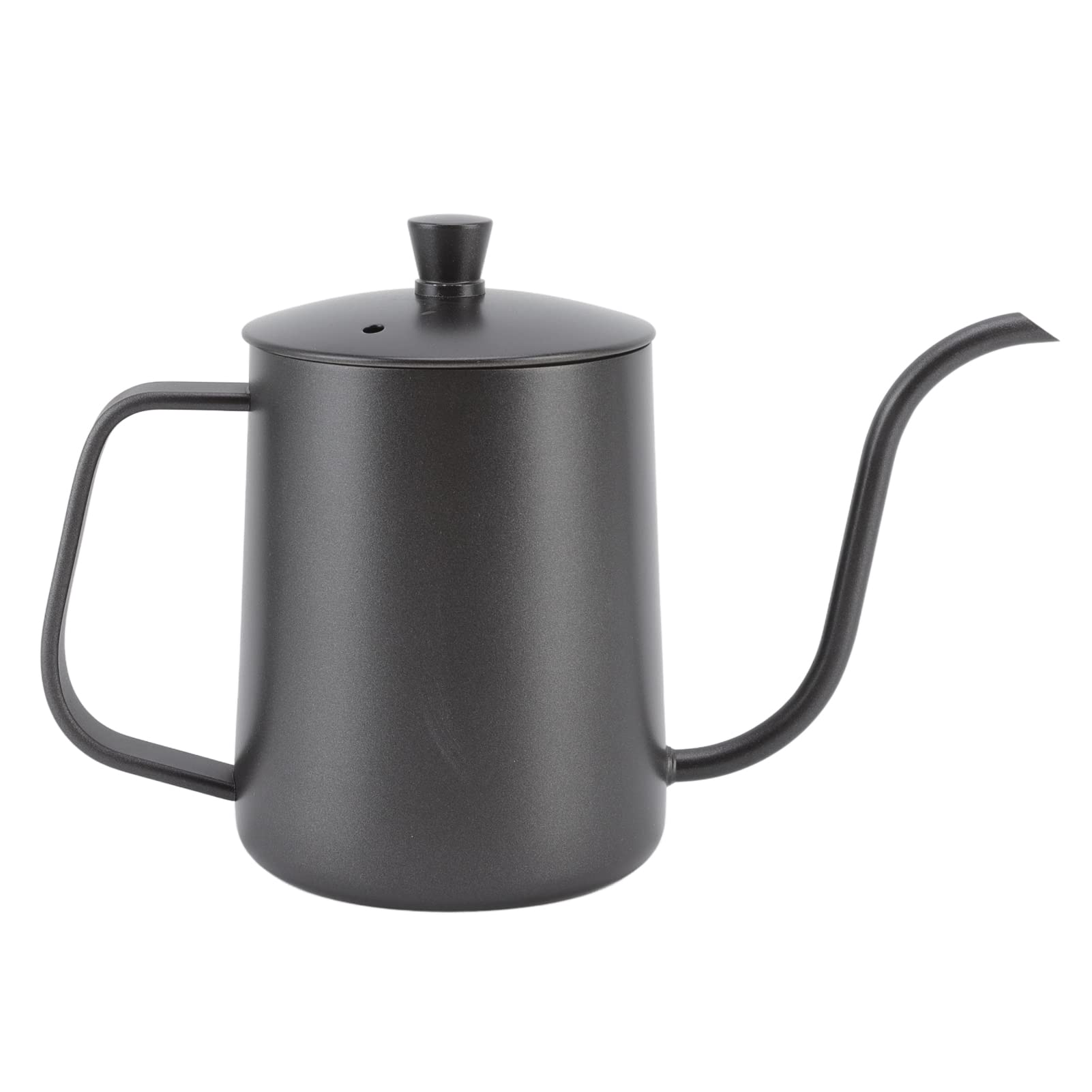 Premium Stainless Steel Gooseneck Pour Over Coffee Kettle - 600ml PTFE Coated Black - Perfect for Drip Coffee, Chemex & French Press Brewing - Ideal for Home Baristas & Coffee Enthusiasts