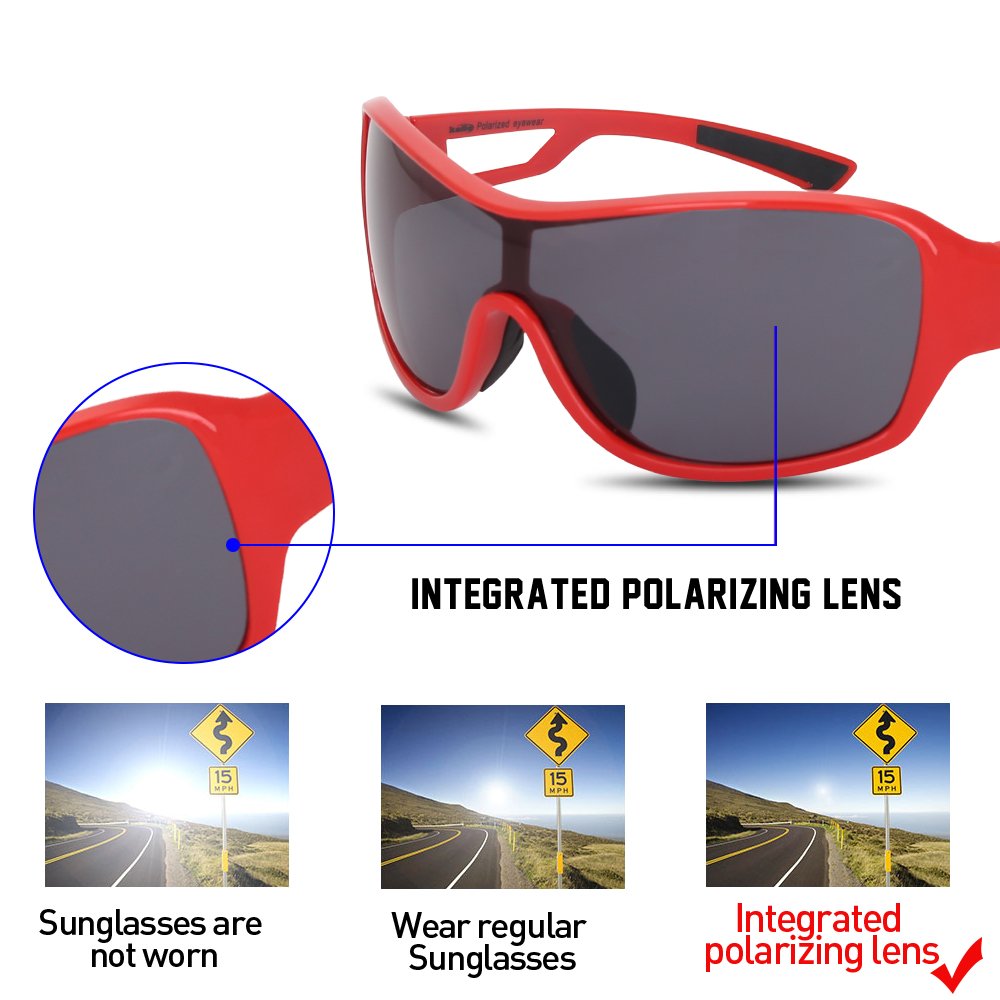 Polarized Sports Sunglasses for Men & Women - UV Protection, Lightweight & Durable for Fishing, Hiking, Baseball, Running & Outdoor Activities | Perfect for Adventure & Everyday Use