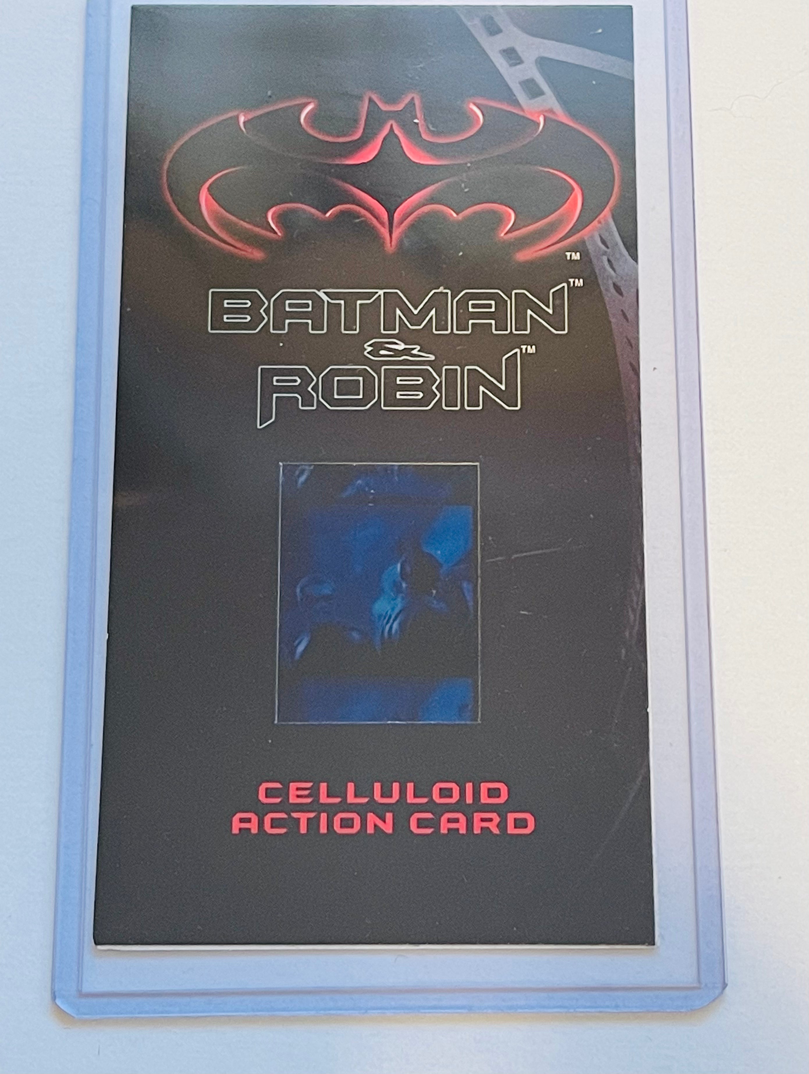 1997 Skybox Batman and Robin Movie Rare Celluloid Insert Card - Collectible Trading Card for Superhero Fans & Movie Memorabilia Enthusiasts