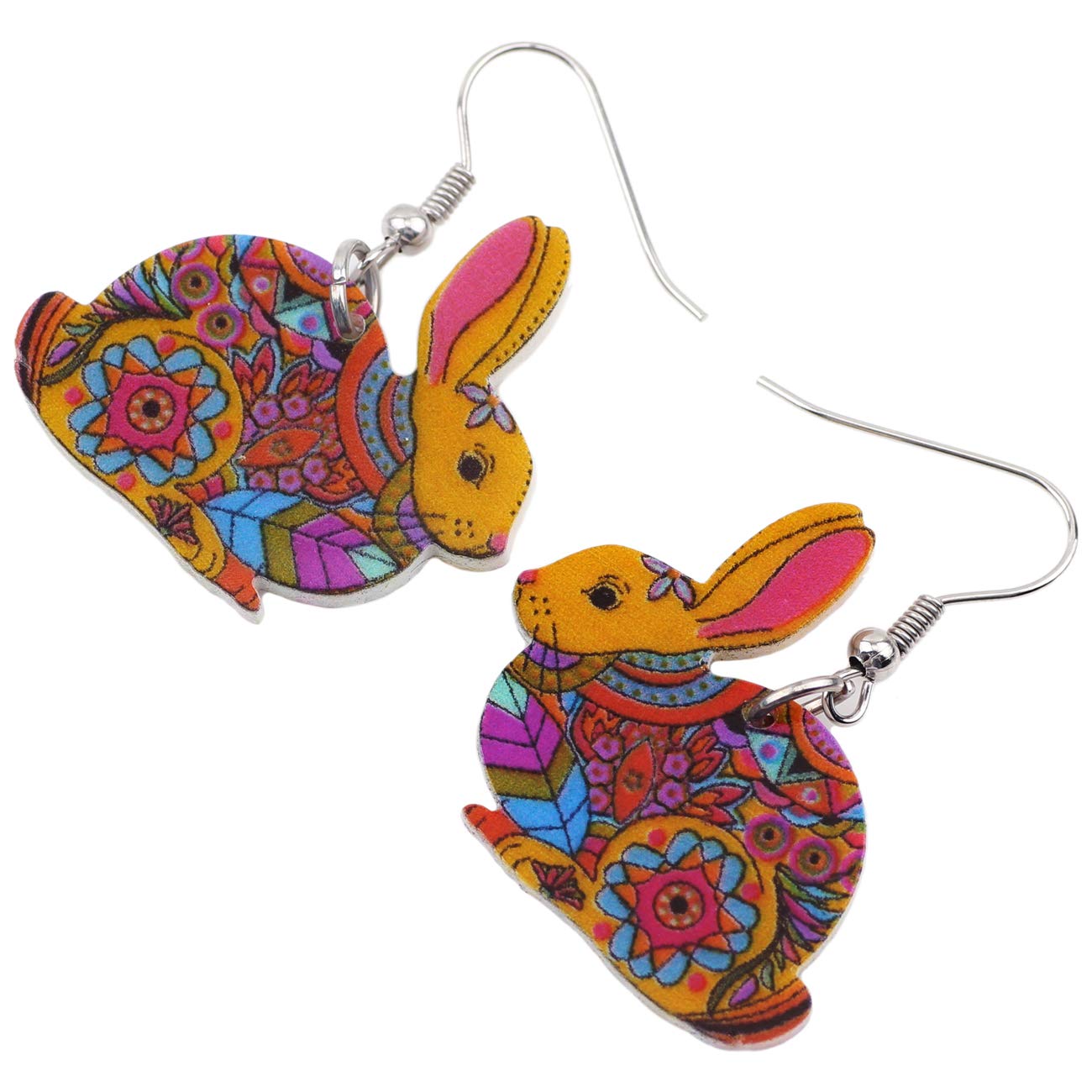 Easter Bunny Earrings for Women - Cute Dangle Egg Charm Jewelry, Anime Style Easter Basket Decorations & Gifts - Perfect for Easter Celebrations, Party Favors, and Spring Fashion Accessories