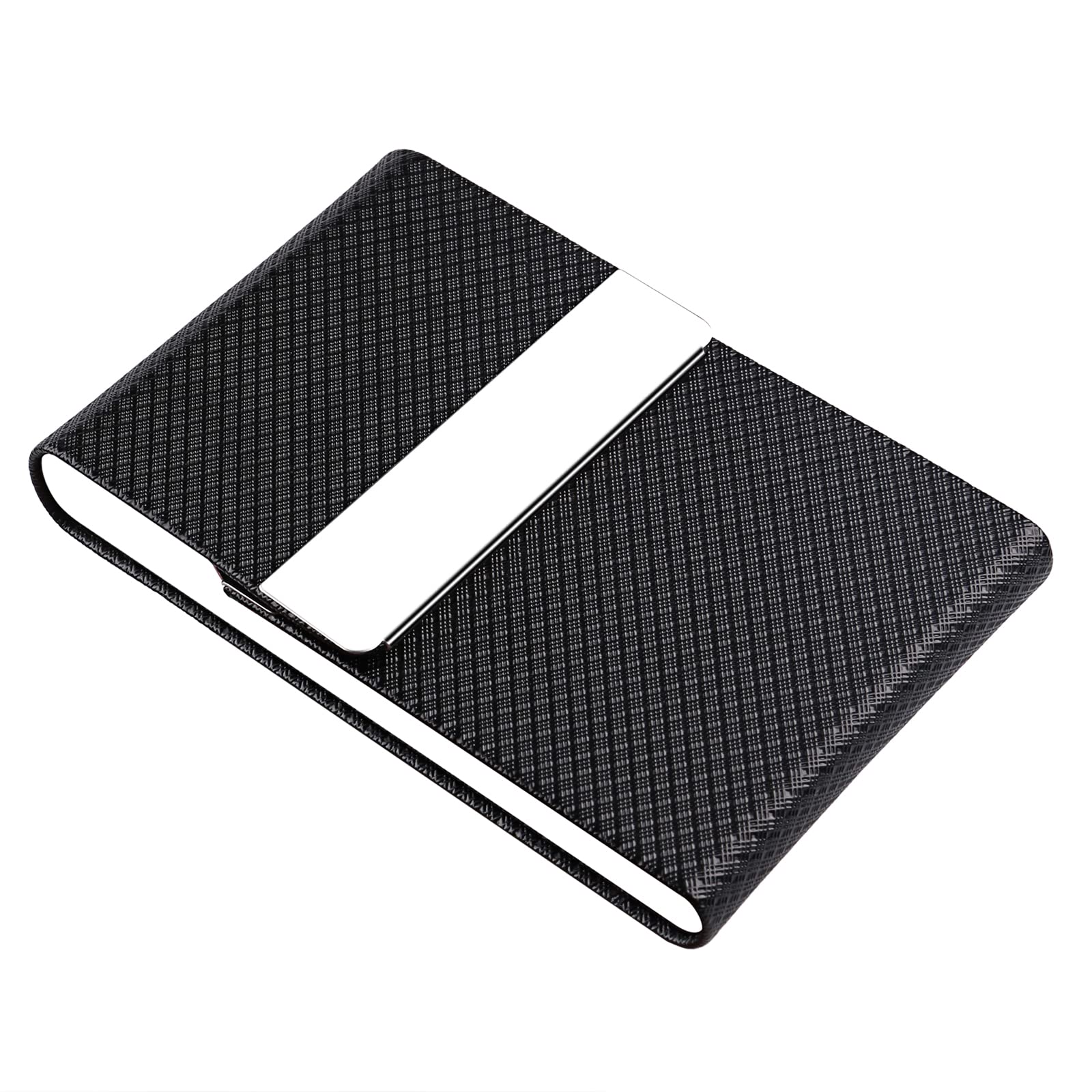 Premium Leather Business Card Holder for Women & Men - Slim RFID Blocking Credit Card Case with Magnetic Closure | Professional Name Card Wallet for Networking, Meetings & Business Events