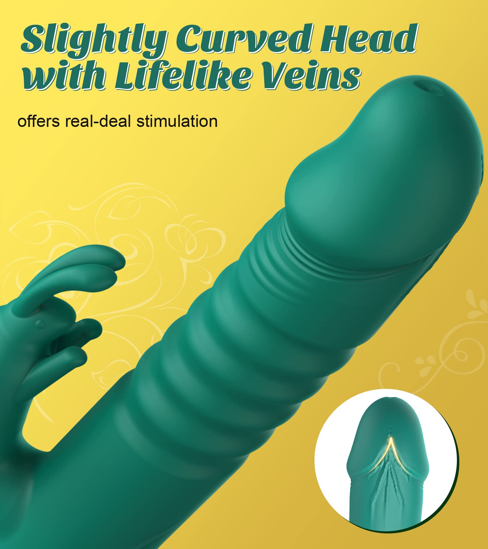 Premium Rabbit Thrusting Vibrator for Women - Dual Stimulation G-Spot & Clitoral Vibrator, Powerful Rechargeable Silicone Dildo Sex Toy for Solo Play & Couples | Enhance Intimacy & Female Pleasure in Bedroom