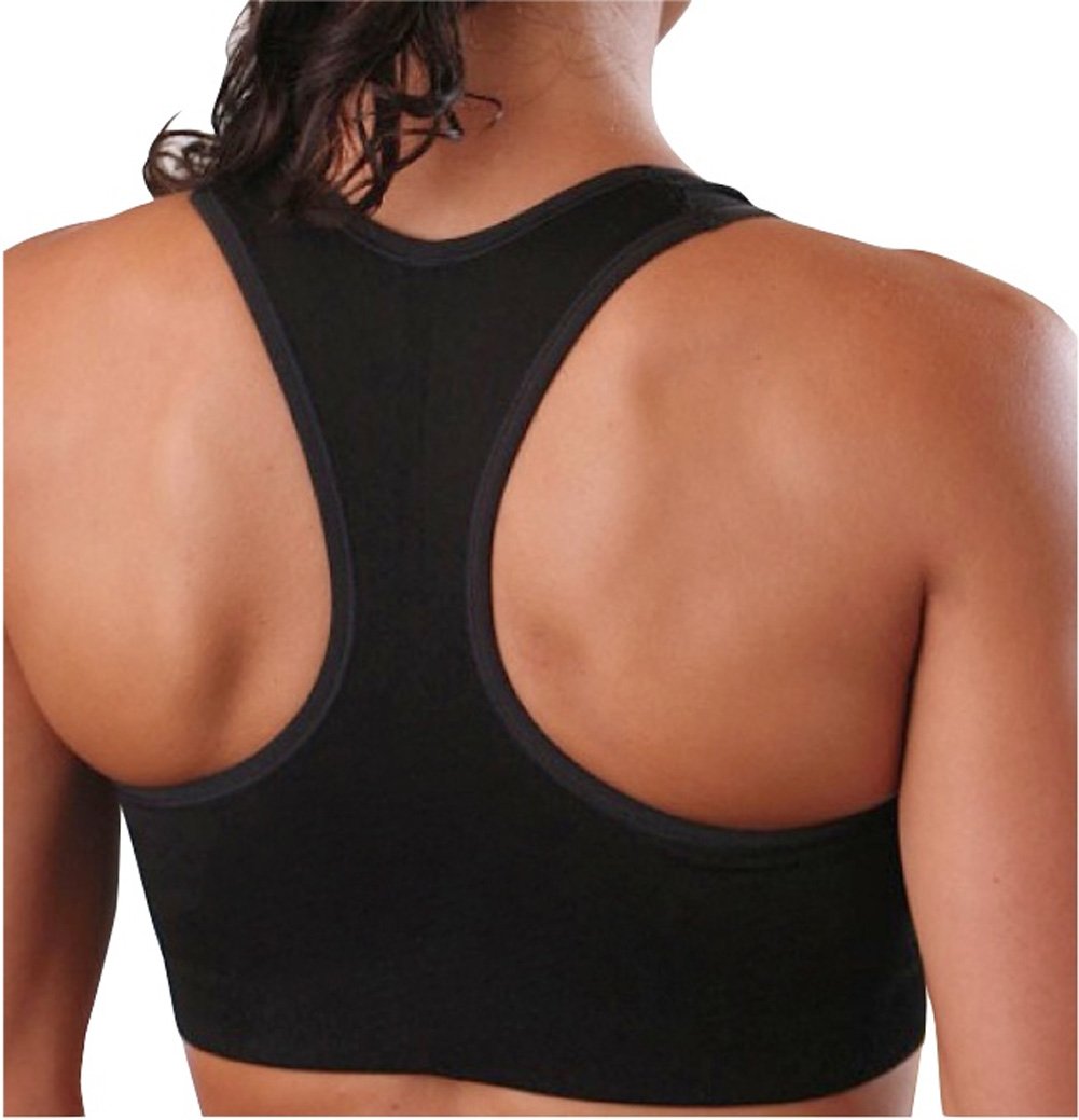 ToBeInStyle Women's Comfortable Basic Cotton Blend Lounge Racerback Sports Bra - Soft Support for Yoga, Gym & Everyday Wear