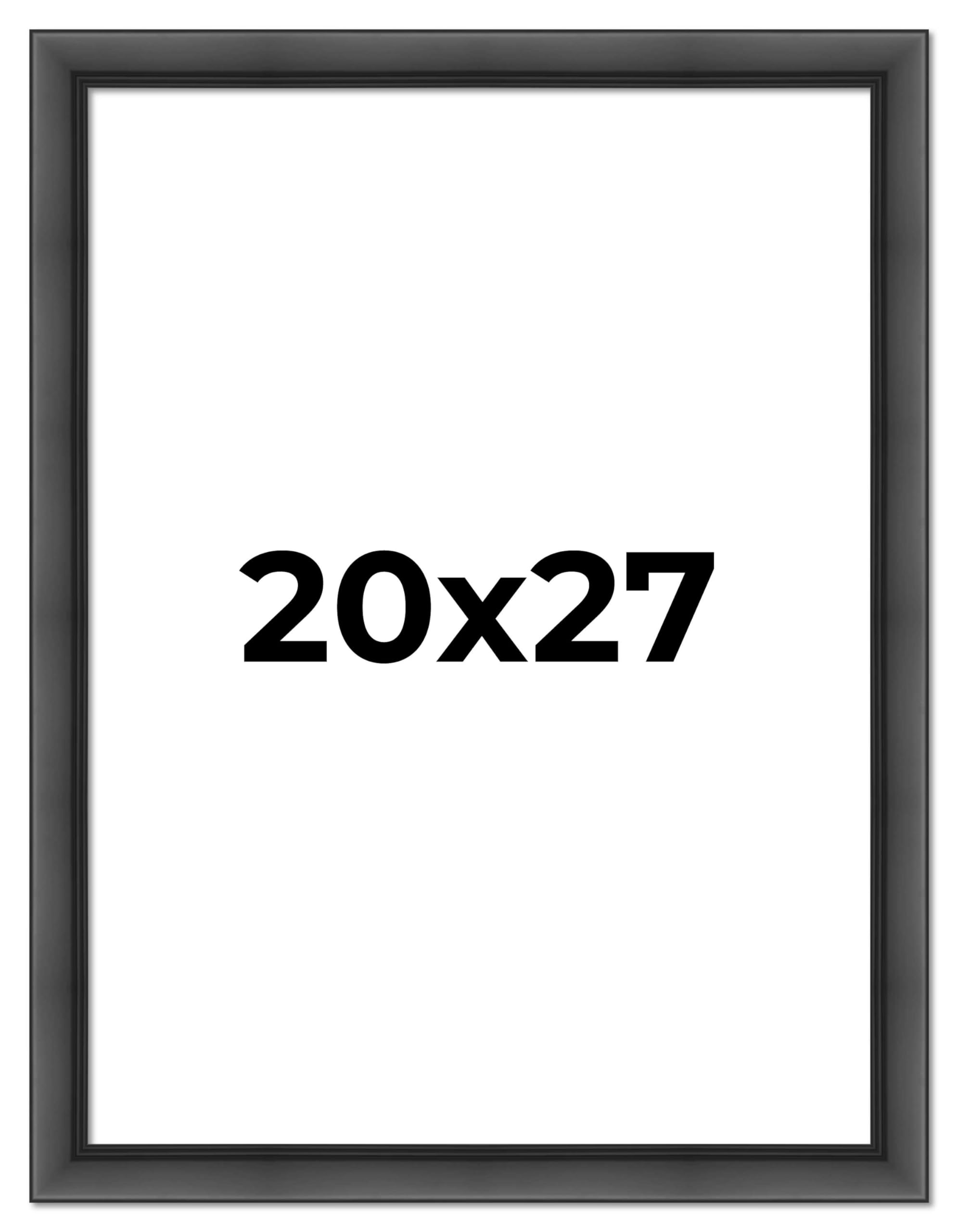 20x27 Inch Solid Wood Black Picture Frame - 1.5