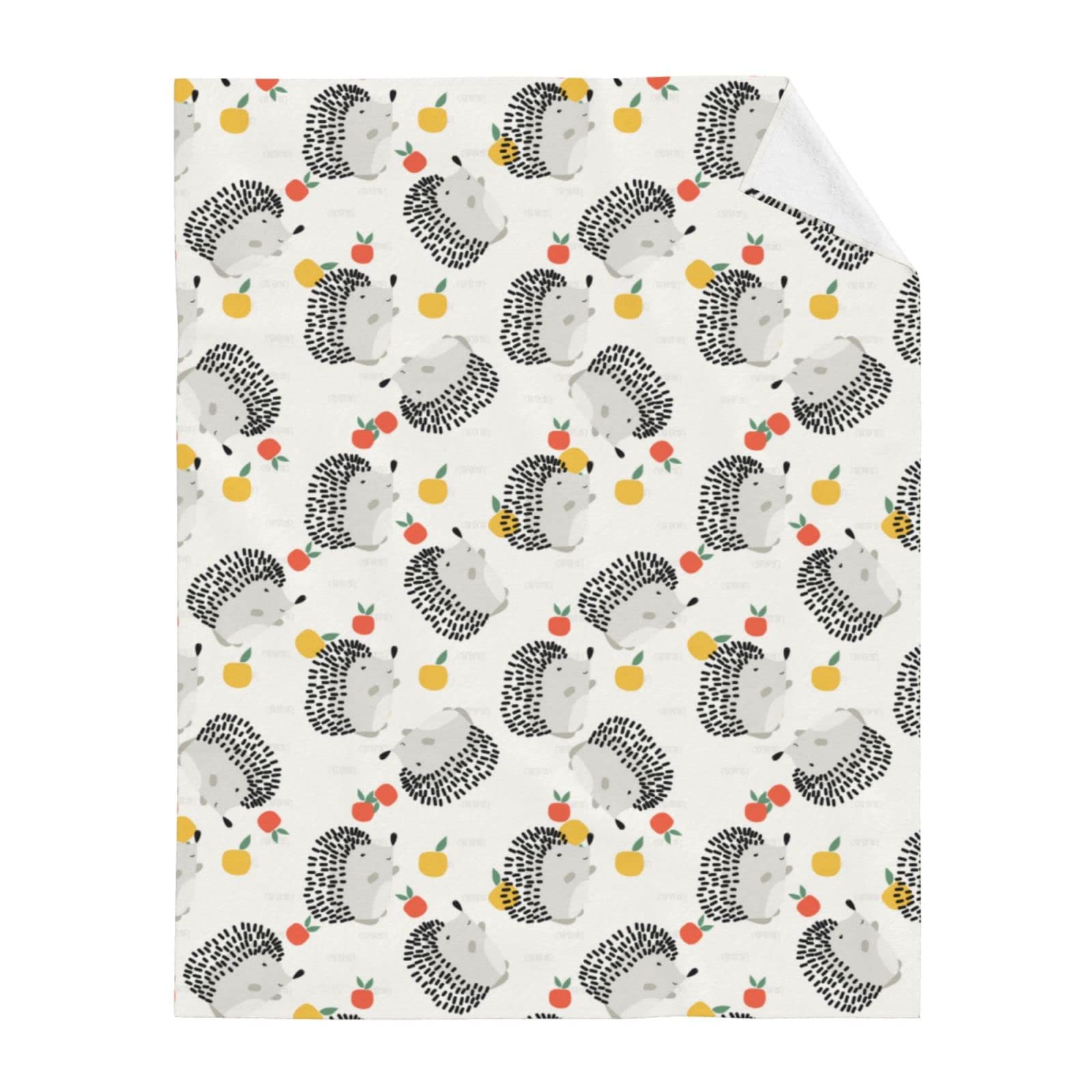 Soft Hedgehog Throw Blanket for Couch 50x40 Inch - Cozy Fleece Blanket for Kids & Adults | Perfect for Living Room, Bedroom & Winter Snuggling