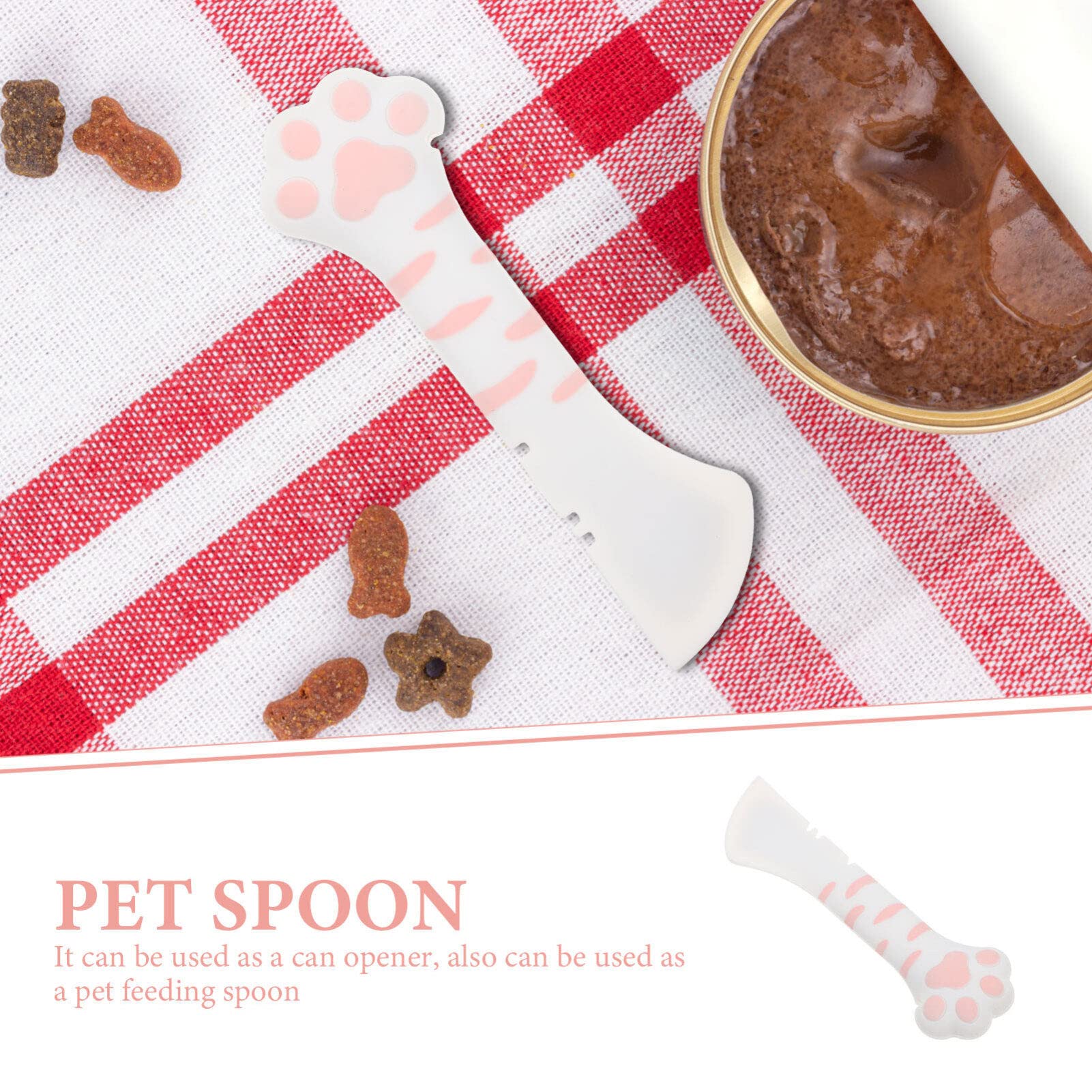 Universal Silicone Pet Food Can Spoon & Can Cover - Mini Spatula & Can Opener for Cat & Dog Feeding - Perfect for Wet Food Storage & Travel Use
