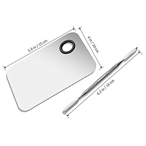 Professional Stainless Steel Makeup Palette Tray - Artist Foundation Mixing Palette for Liquid Makeup & Watercolor Painting - Perfect for Makeup Artists, Beauty Enthusiasts, and Professional Painters