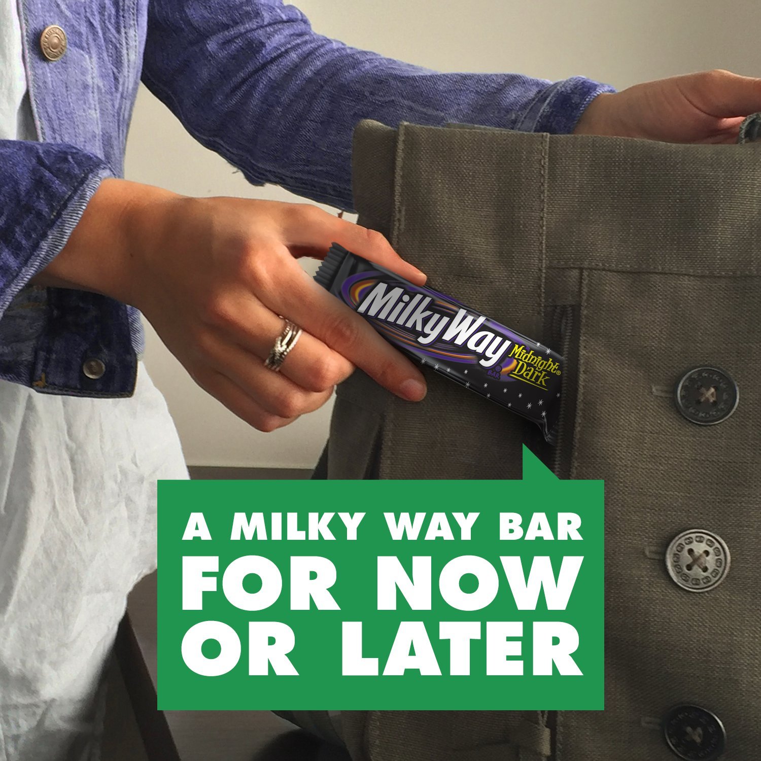 Dark Chocolate Milky Way Candy Bars Bulk Pack - 24 Full Size 1.76oz Bars | Midnight Snack, Office Treats, Halloween Candy & Party Favors
