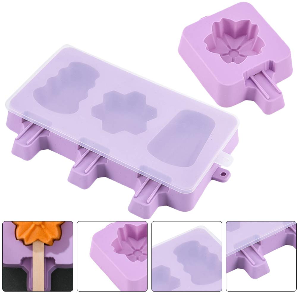 2-Pack DIY Silicone Ice Cream Molds - Reusable Popsicle Makers for Kids, Homemade Ice Lolly & Frozen Treats - BPA-Free, Easy to Use & Clean - Perfect for Summer Parties, Snacks & Family Fun