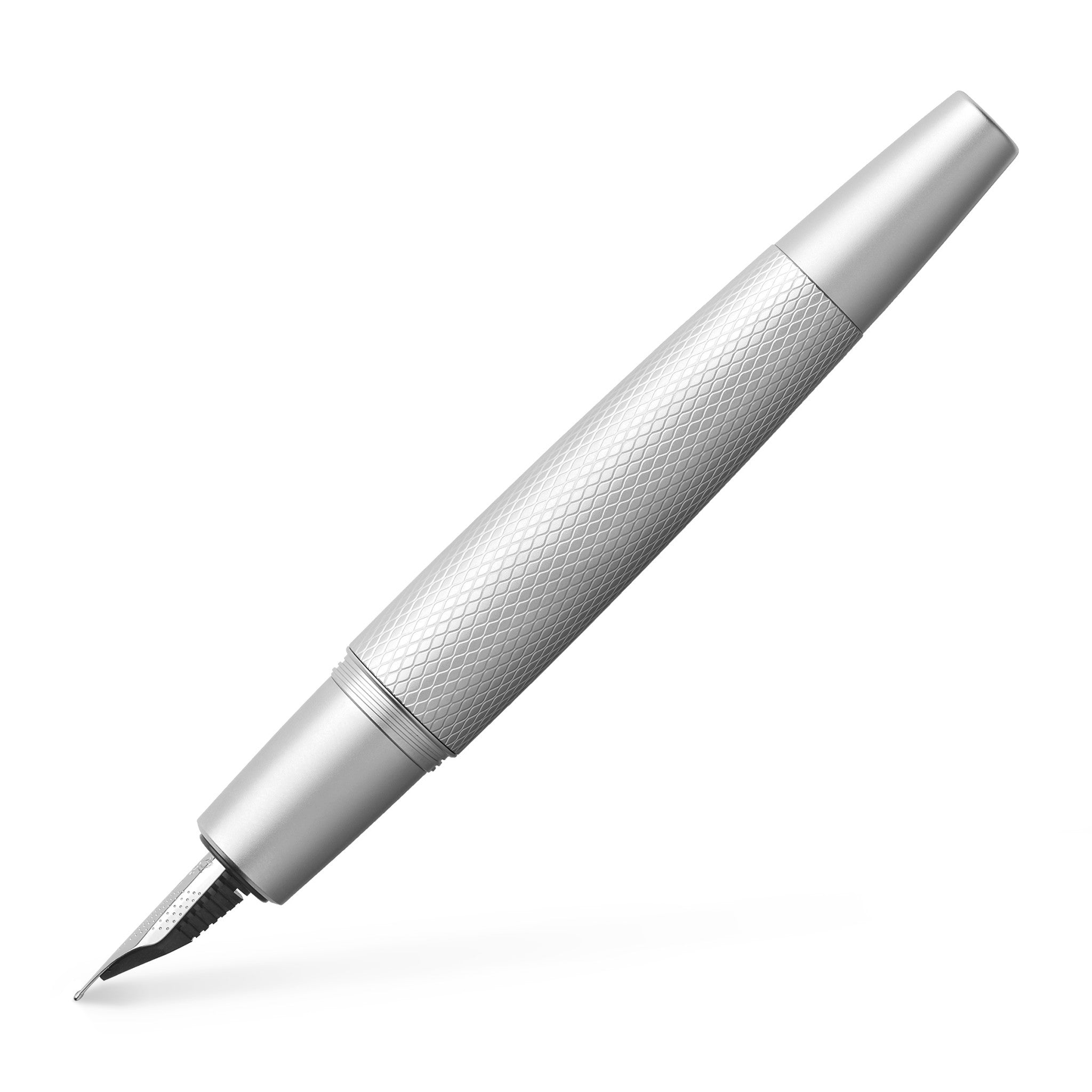 Premium E-Motion Fountain Pen - Pure Silver Medium Nib #148670 | Elegant Writing for Professionals & Calligraphy Enthusiasts