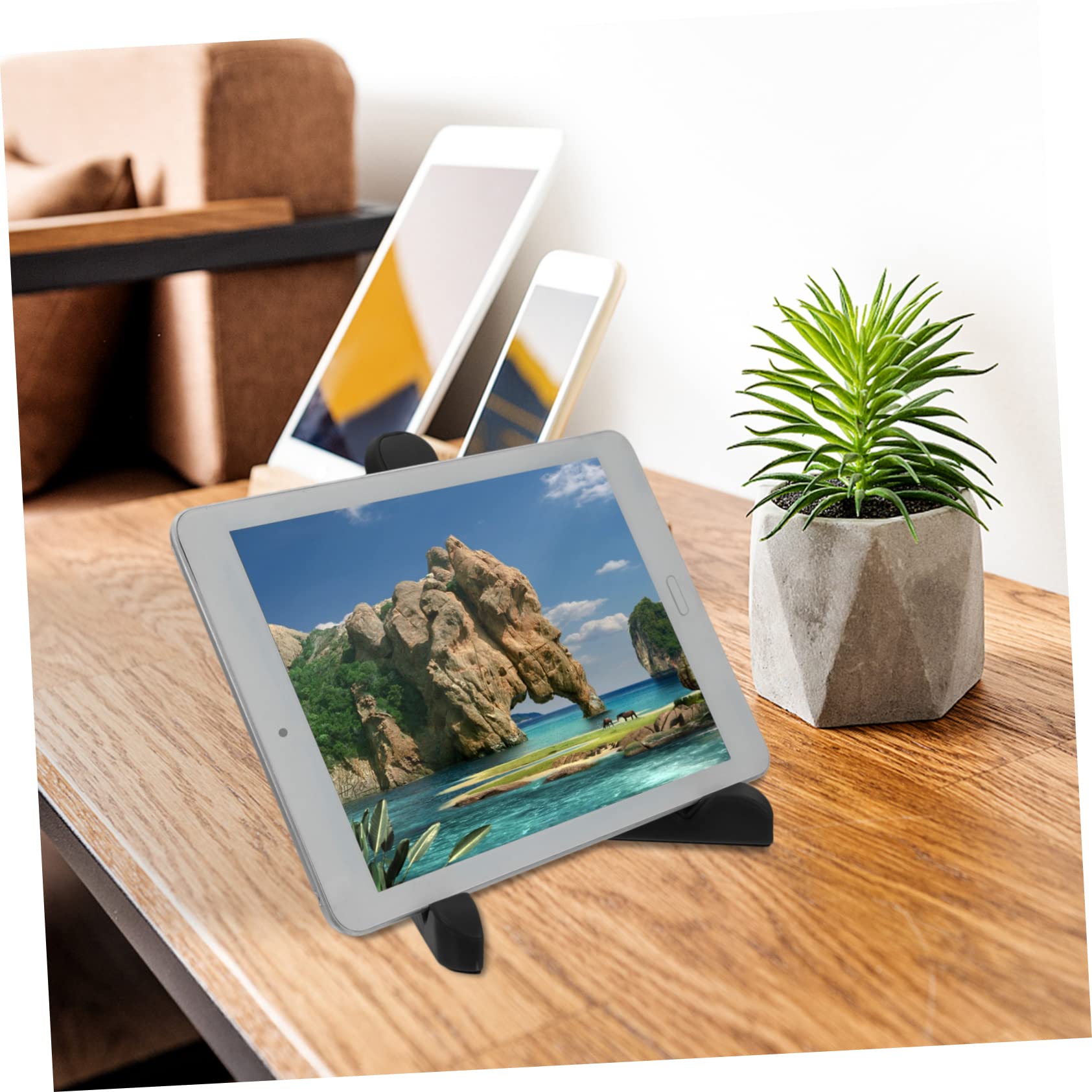 UKCOCO 2-Pack Triangular Folding Tablet Stand - Adjustable Phone Holder for Desk, Table, Bed - Perfect for Watching Videos, Reading, Video Calls & Hands-Free Use