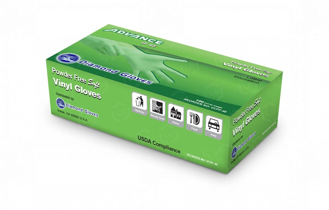 Premium 4.5MIL Vinyl Gloves - 10 Boxes (100 Gloves per Box) - Disposable Protective Gloves for Medical, Food Service & Cleaning