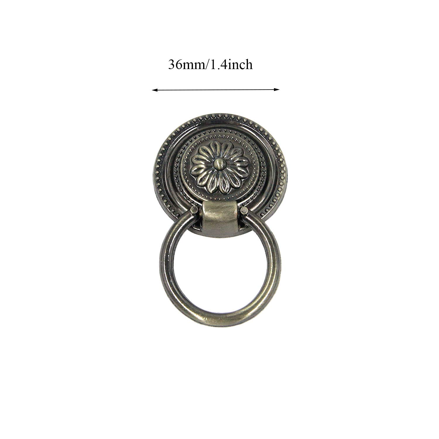 Antique Bronze Kitchen Cabinet Handles - 6 Pack Replacement Drawer Pulls & Knobs for Dresser, Cupboard, Vanity - Perfect for Home Renovation & DIY Furniture Upgrade