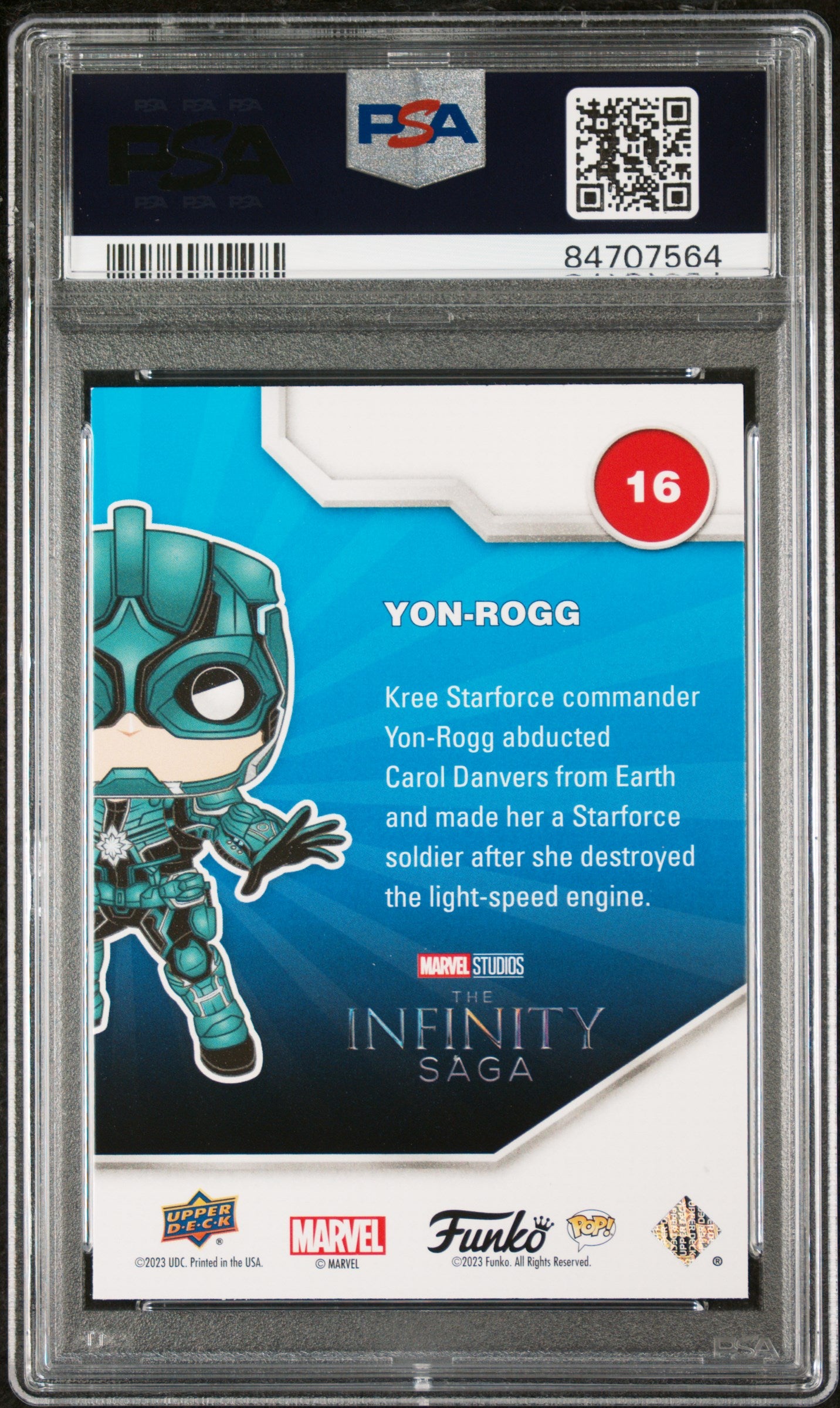 2023 Upper Deck Funko Pop Marvel Yonrogg Spectrum #16 PSA 9 Graded Collectible - Perfect for Marvel Fans, Display & Investment