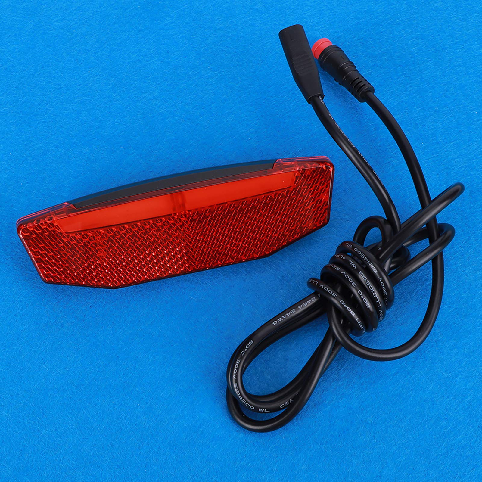 LED Tail Light for Bikes - 2 Pin Red Warning Light with Connector | Durable Riding Equipment for Night Cycling & Safety