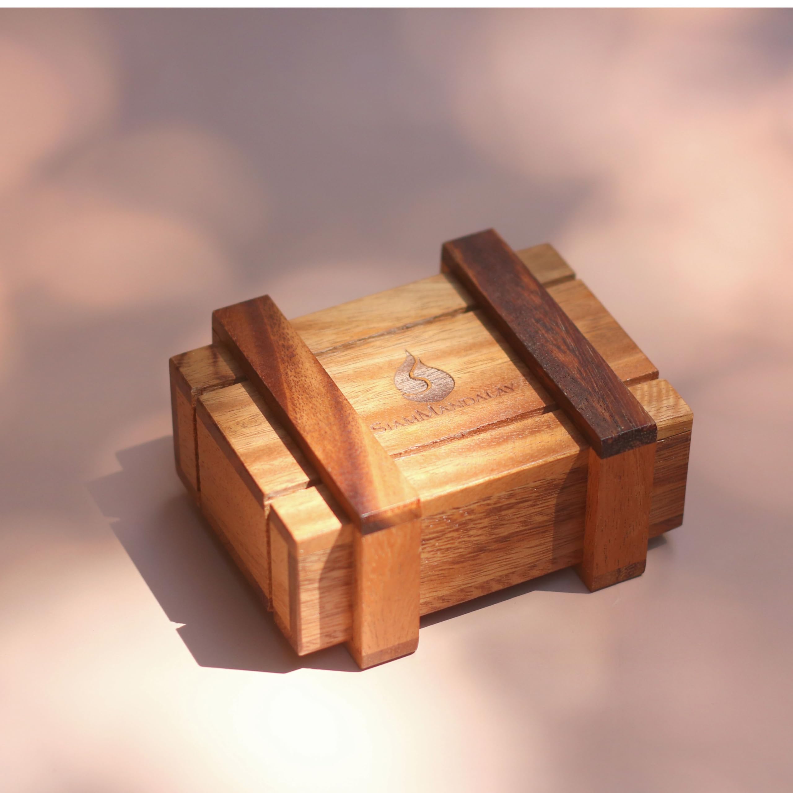 3D Wooden Puzzle Box with Hidden Secret Compartment - Brain Teaser Lock Box for Cash, Jewelry & Gift Cards | Double Magic Puzzle Box for Adults & Kids | Perfect for Gifts, Treasure Hunts & Home Decor