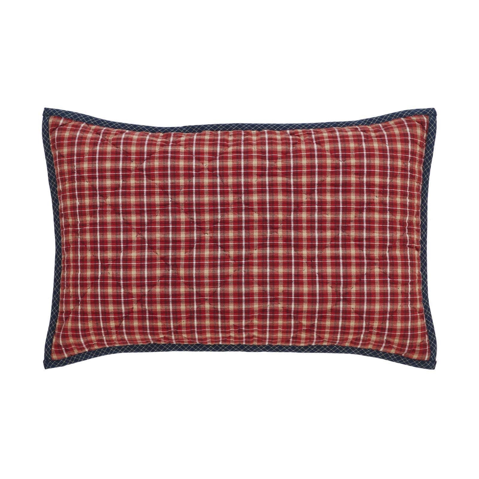 Primitive Country Americana Revere Red White Blue Patriotic Quilted Bedding Set - 5 Piece Queen Size Quilt Set for Farmhouse & Rustic Home Decor | Perfect for Guest Rooms, Master Bedrooms & Cozy Cabin Retreats