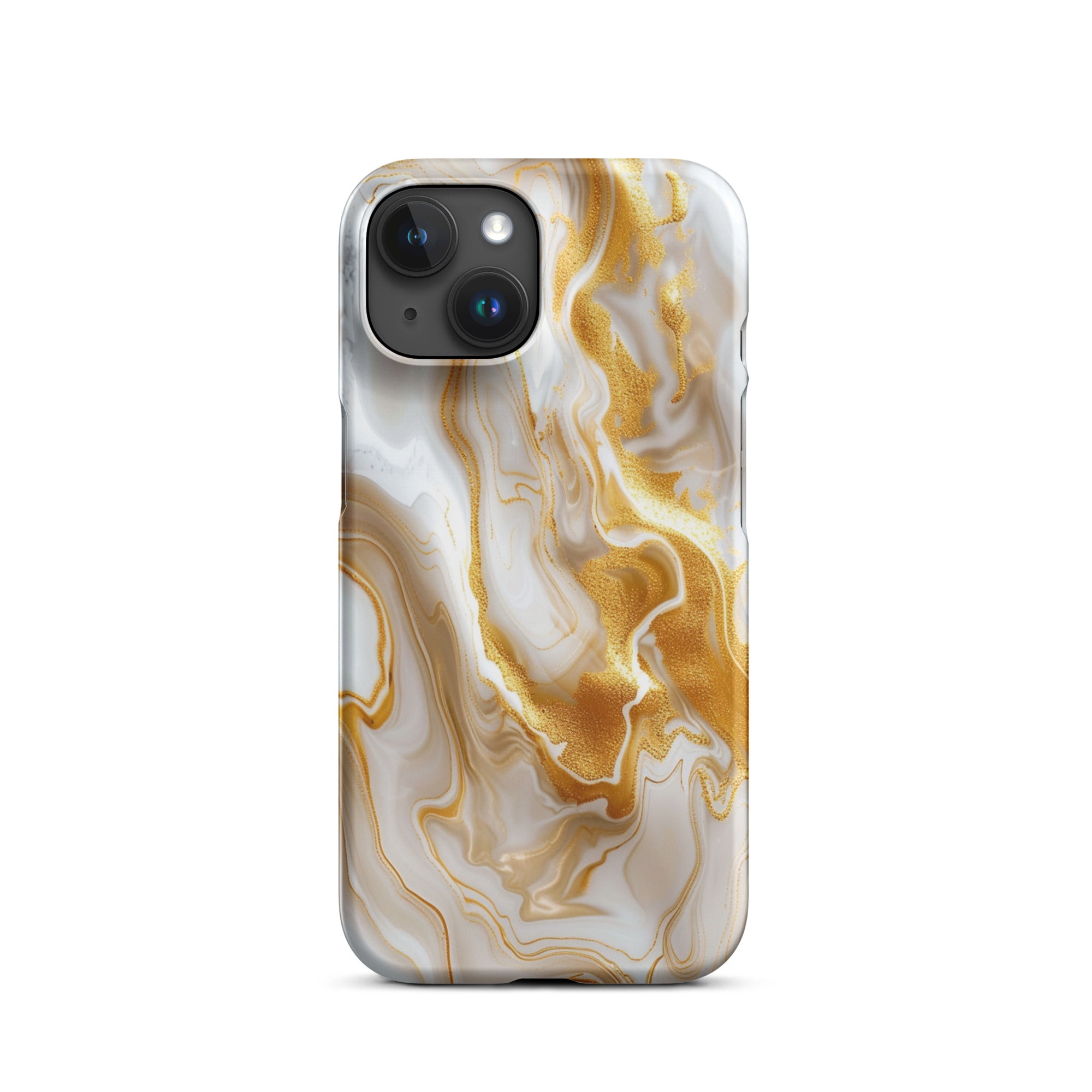 Elegant Gold Marble Snap Case for iPhone 14/13/12/11 Pro Max - Stylish Protective Cover with Secure Fit - Perfect for Daily Use, Work & Travel
