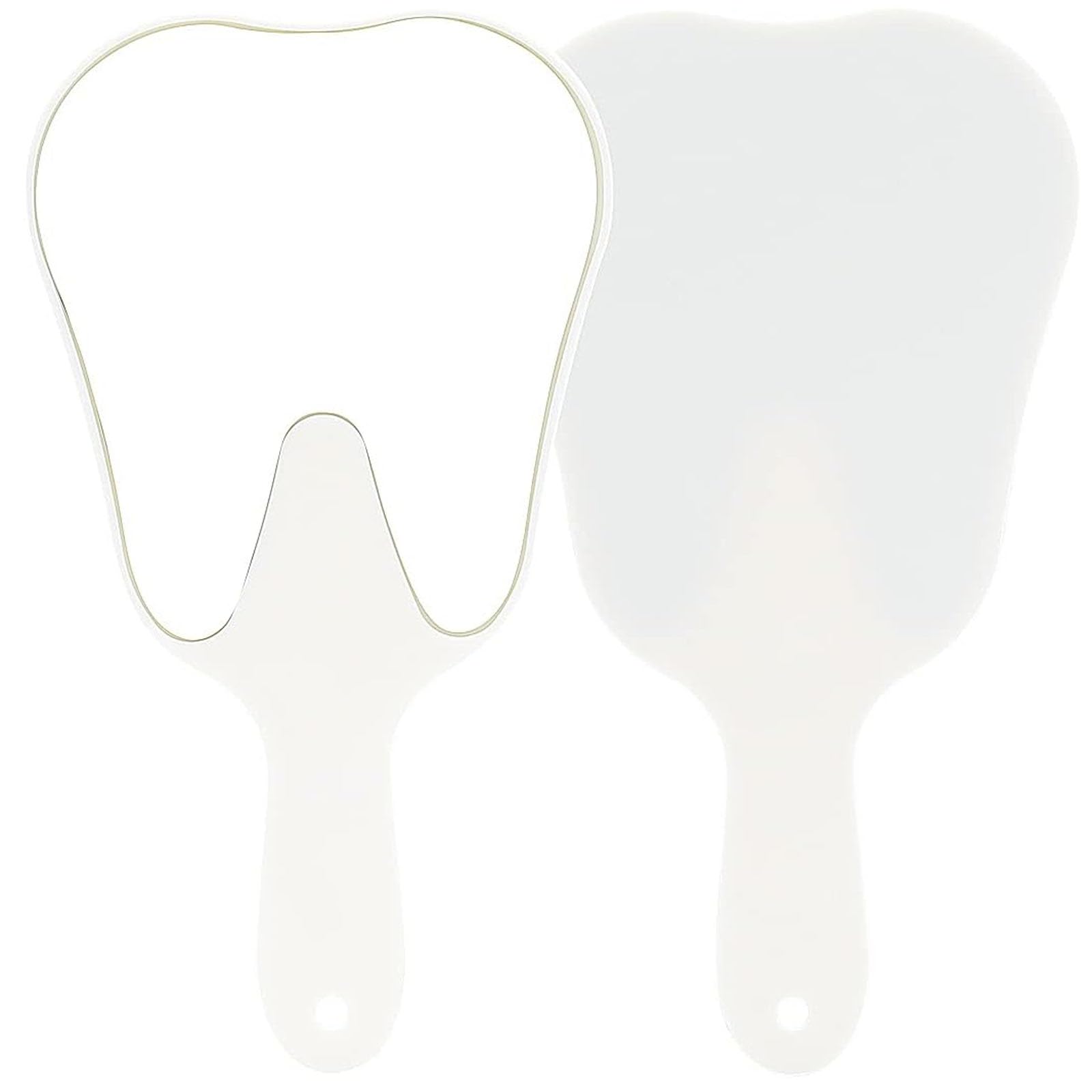 Tooth Shaped Mirror - Handheld Dental Mirror with Ergonomic Handle, Lightweight & Smooth Surface for Dentists & Home Use | Perfect for Dental Exams, Oral Hygiene & Cosplay Accessories